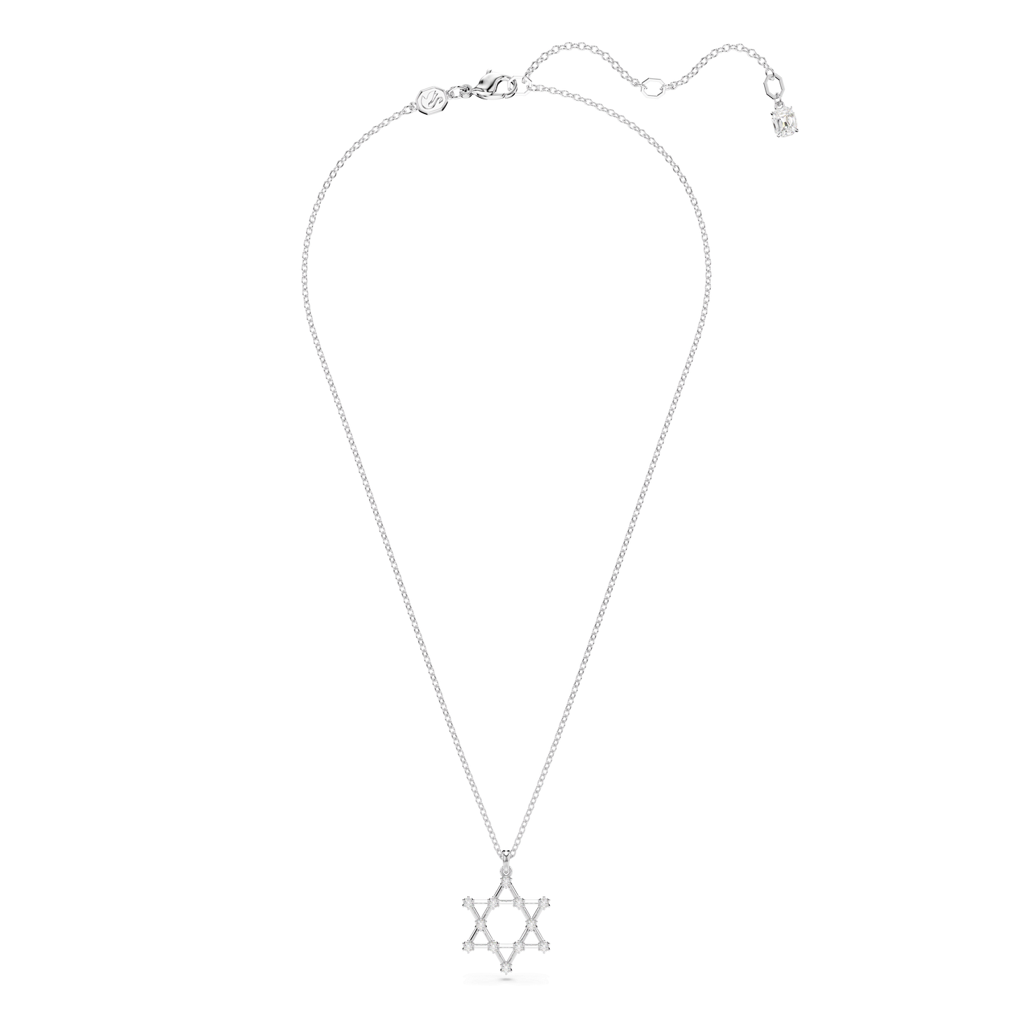 Insigne pendant, Round cut, Star, White, Rhodium plated 5677156