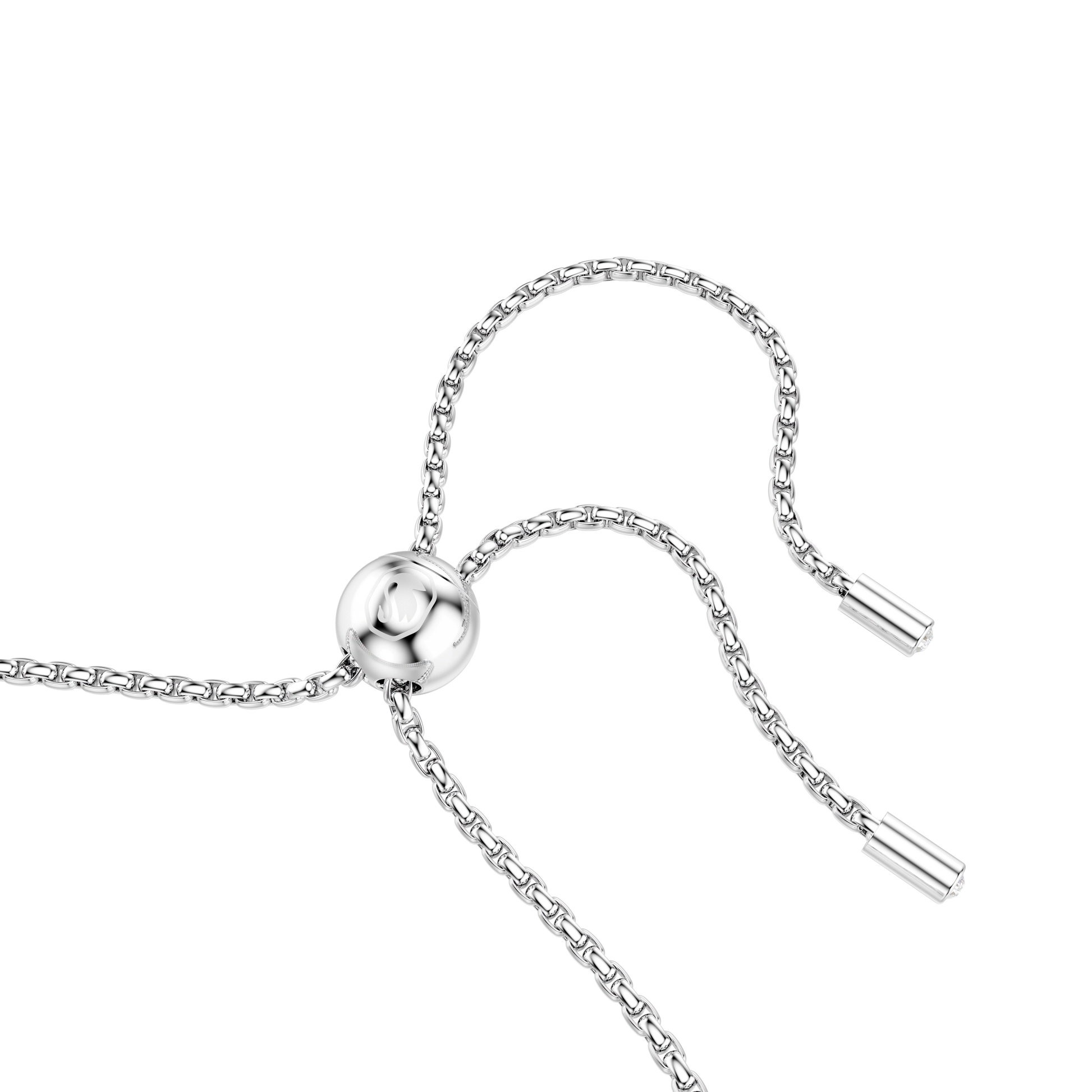 Matrix bracelet, Round cut, White, Rhodium plated 5678252