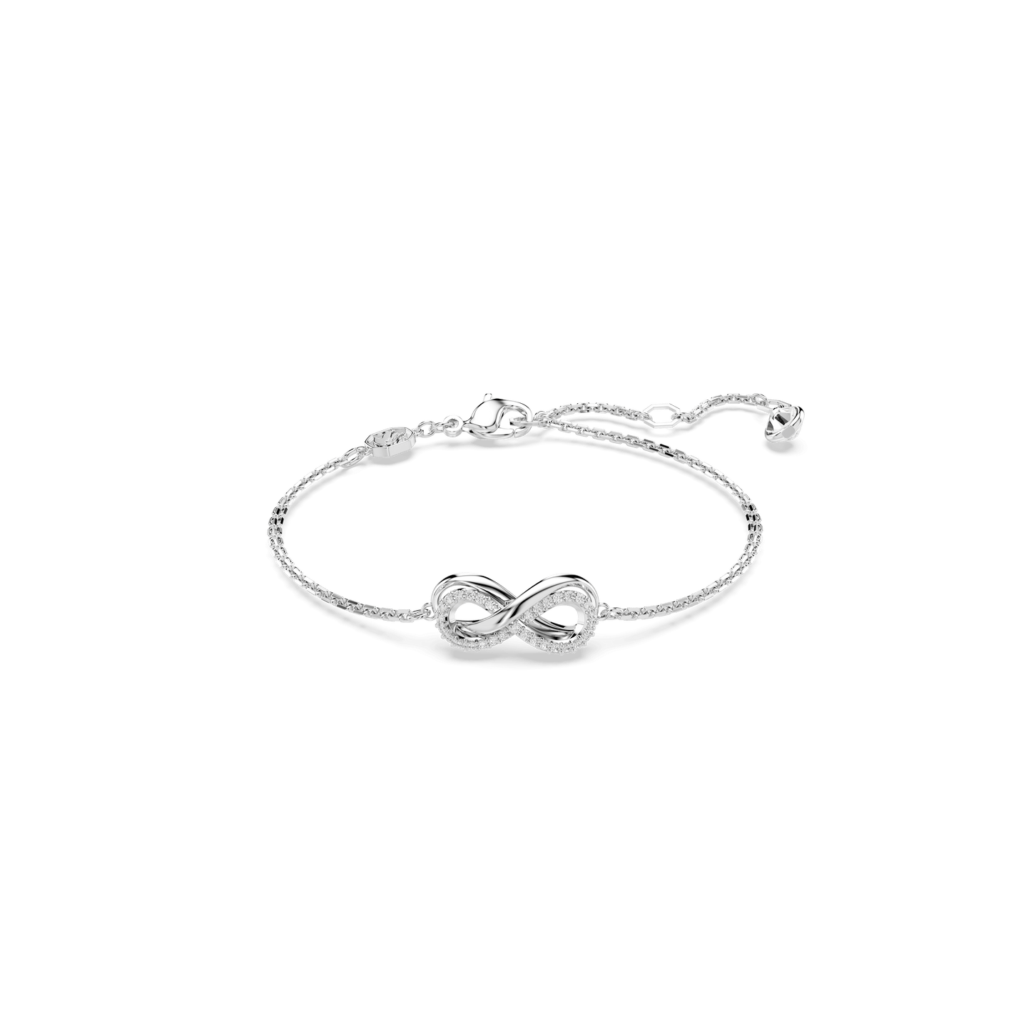 Hyperbola bracelet, Infinity, White, Rhodium plated 5679664