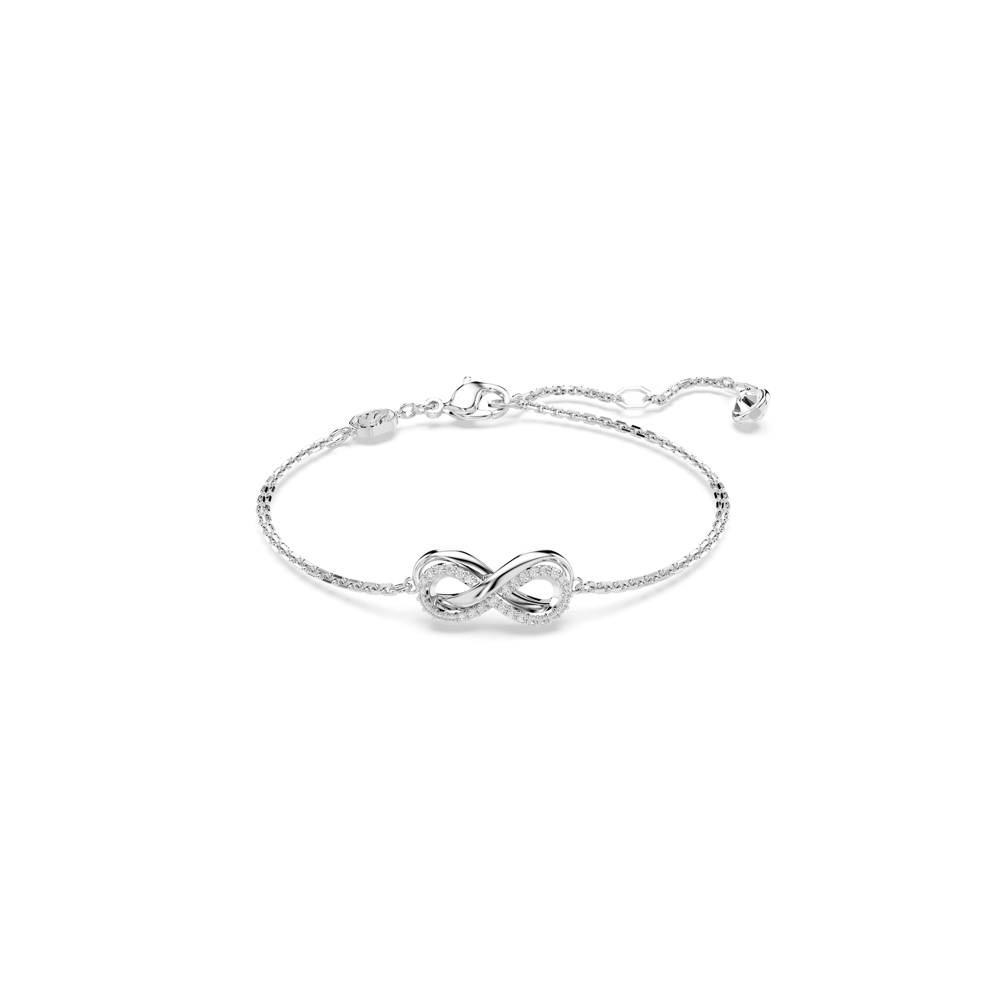 Hyperbola bracelet, Infinity, White, Rhodium plated 5679664