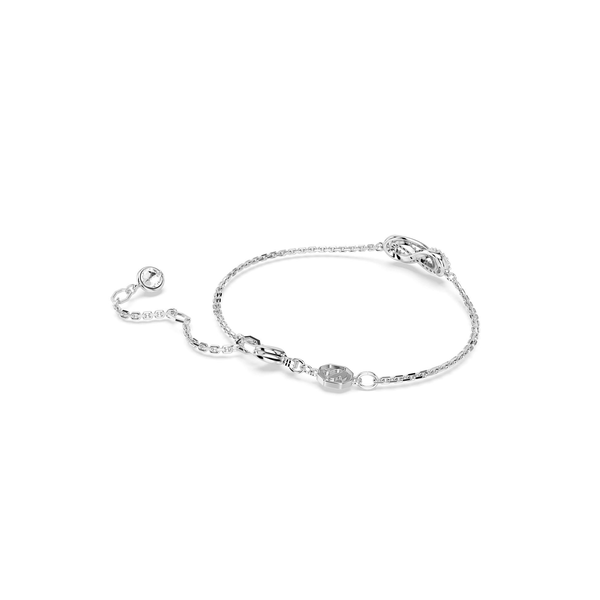 Hyperbola bracelet, Infinity, White, Rhodium plated 5679664