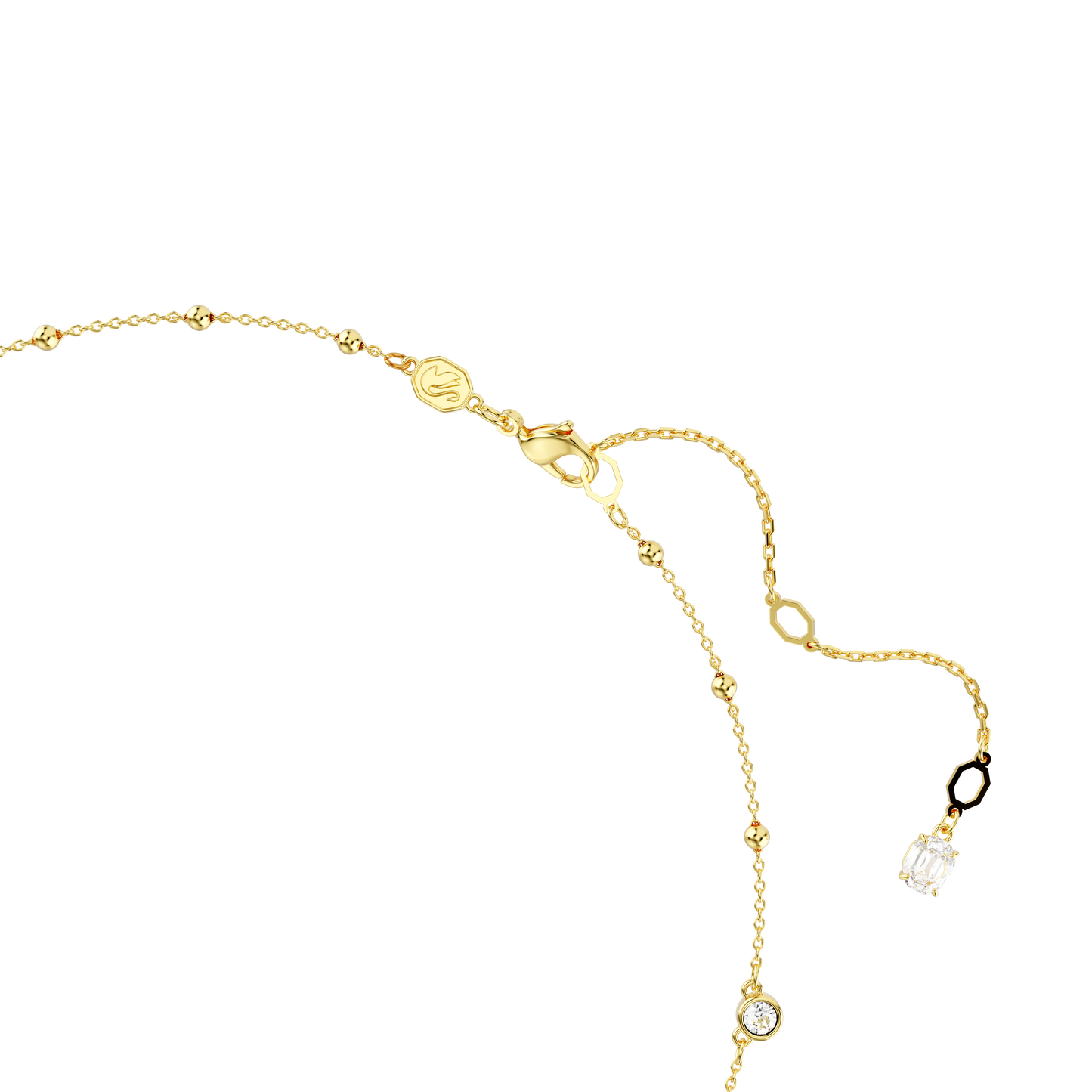 Imber necklace, Round cut, Scattered design, White, Gold-tone plated 5680090