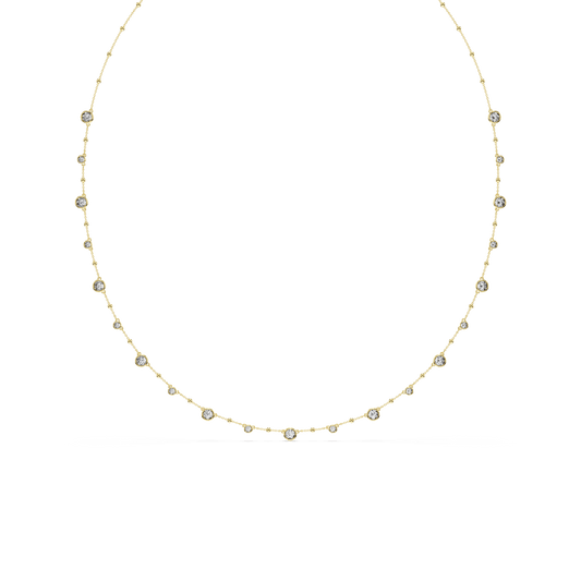 Imber strandage, Round cut, White, Gold-tone plated 5680091