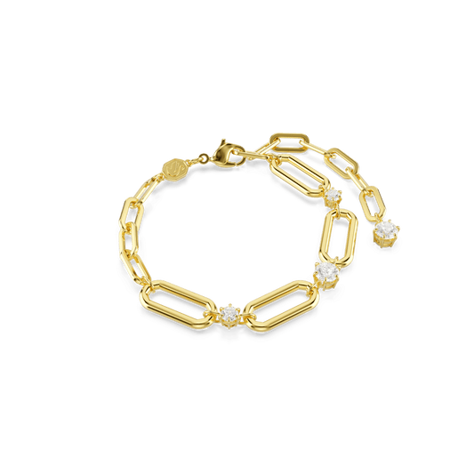 Constella bracelet, White, Gold-tone plated 5683359