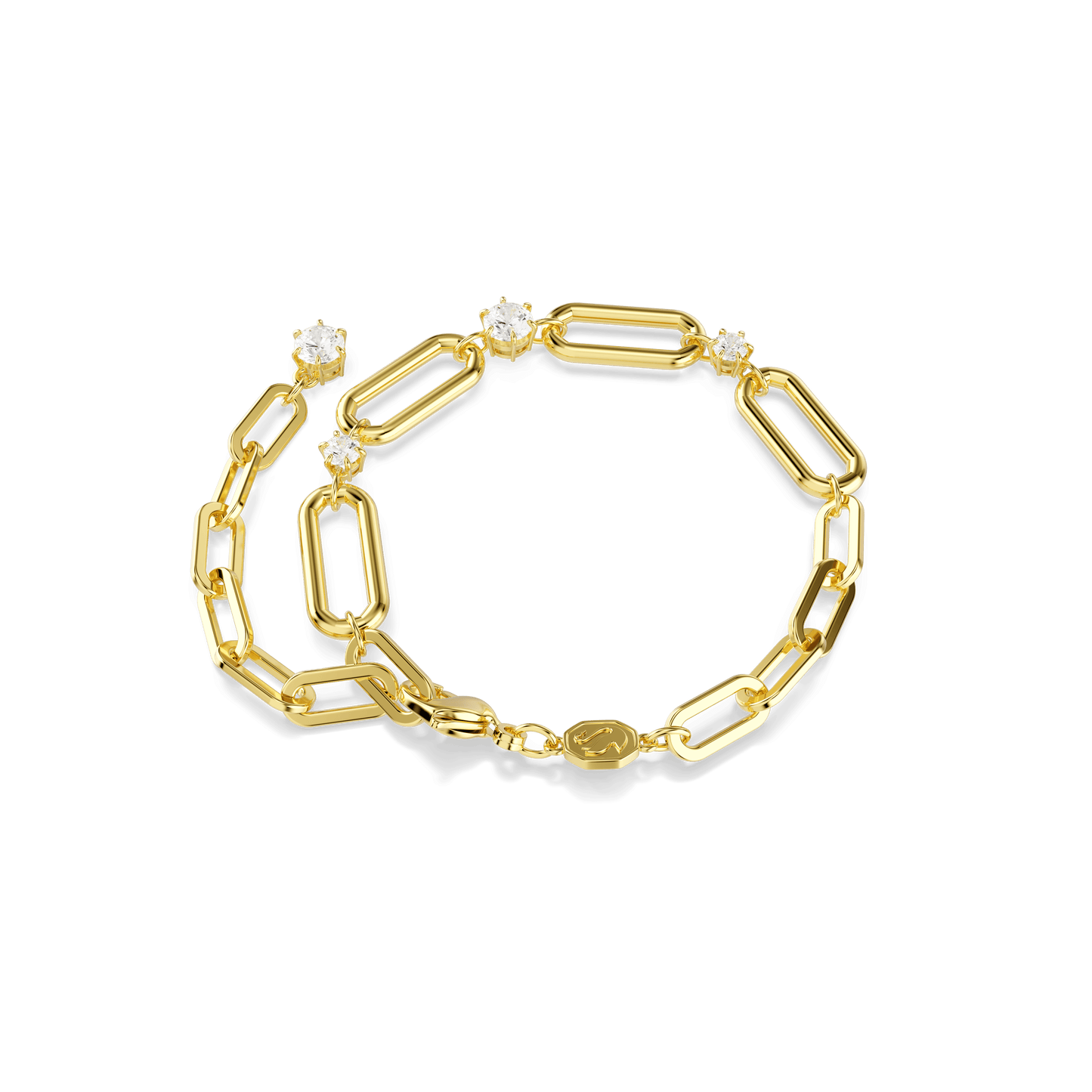 Constella bracelet, White, Gold-tone plated 5683359