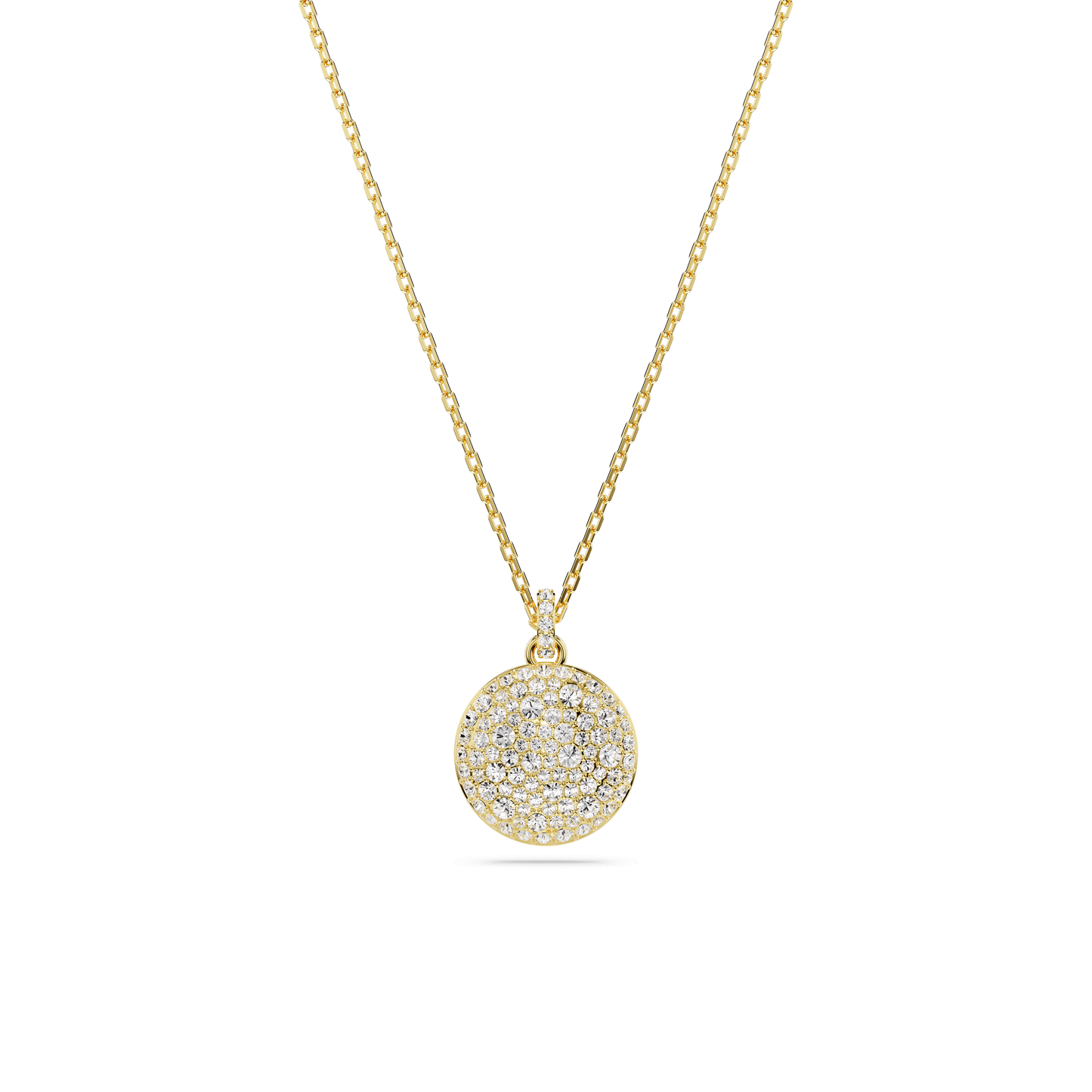 Sublima layered pendant, White, Gold-tone plated 5683442
