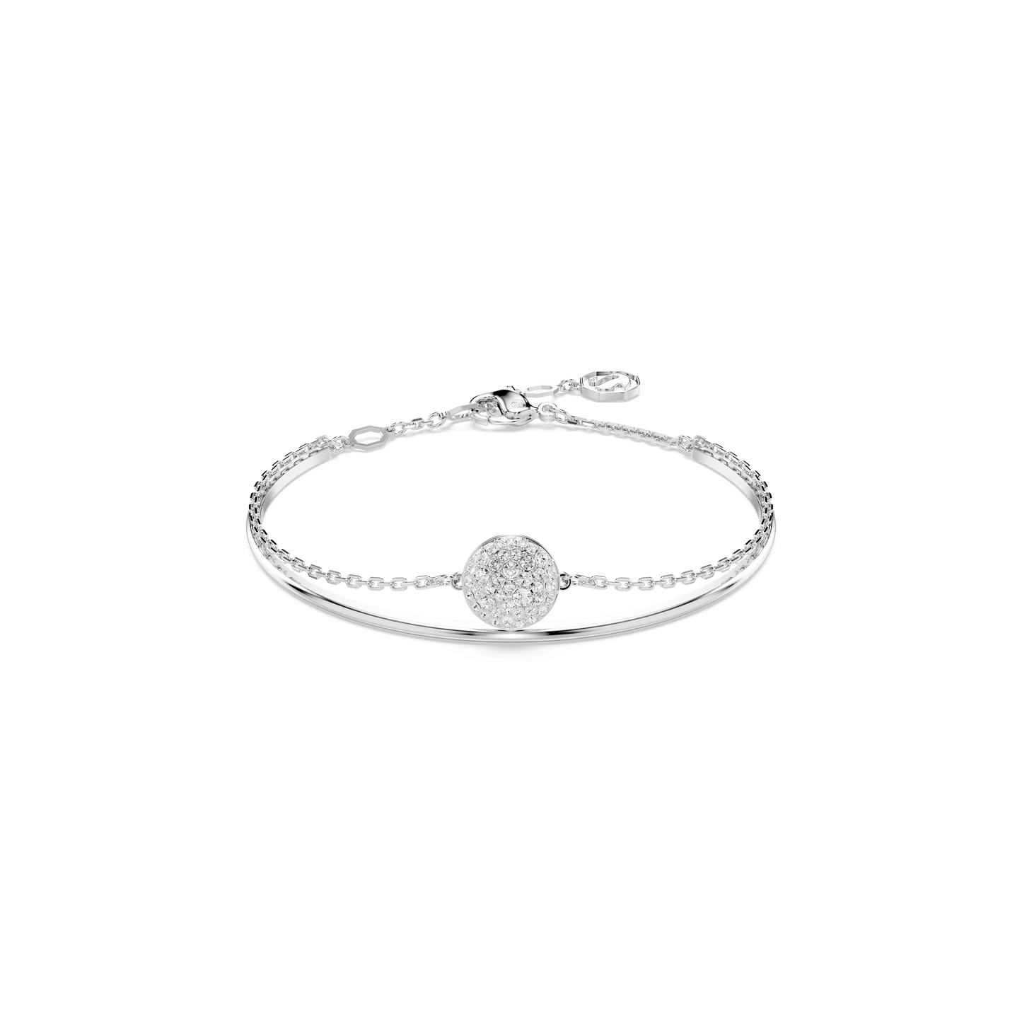 Sublima bangle, White, Rhodium plated 5683447