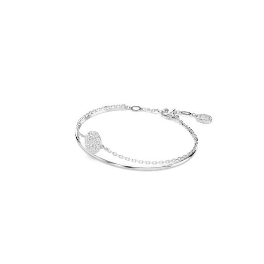 Sublima bangle, White, Rhodium plated 5683447