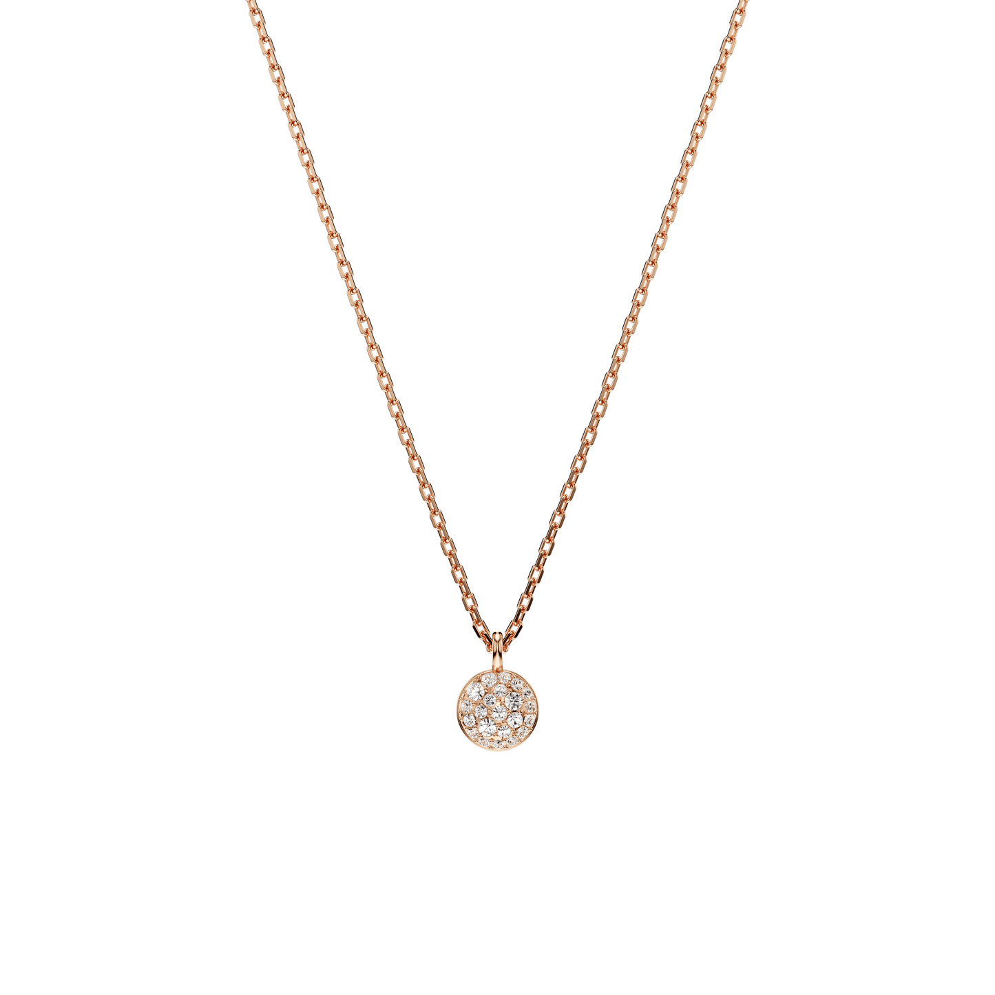 Sublima layered pendant, White, Rose gold-tone plated 5683449