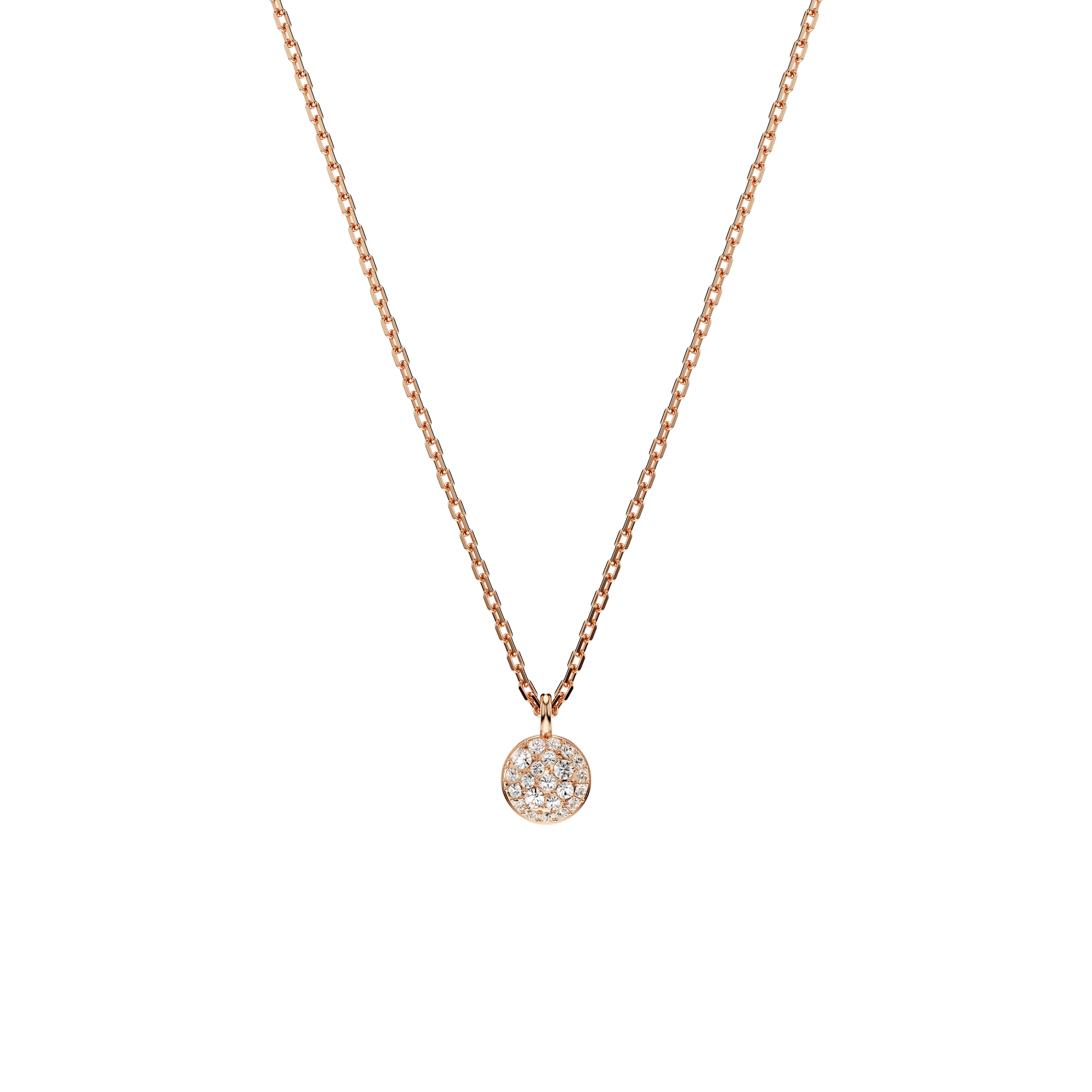 Sublima layered pendant, White, Rose gold-tone plated 5683449