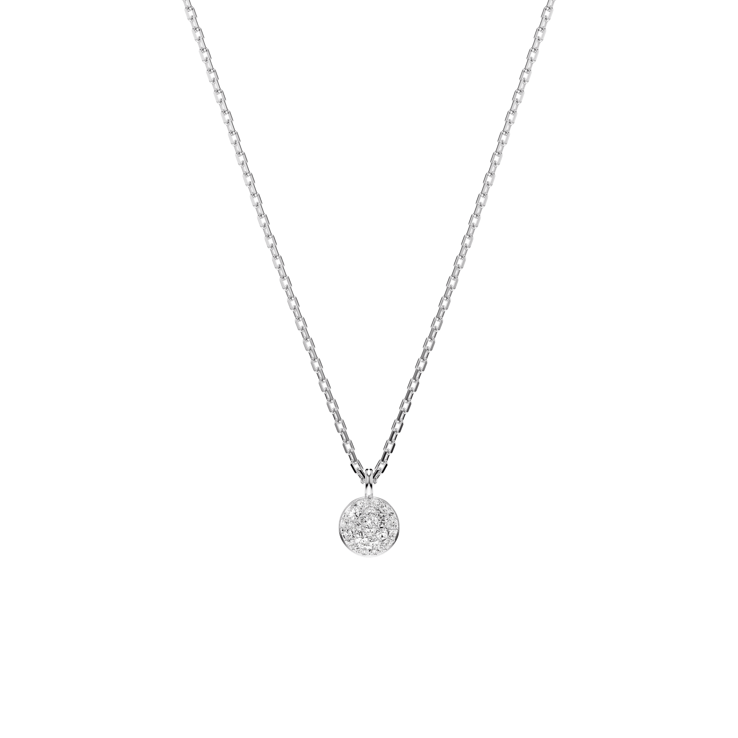Sublima layered pendant, White, Rhodium plated 5684244