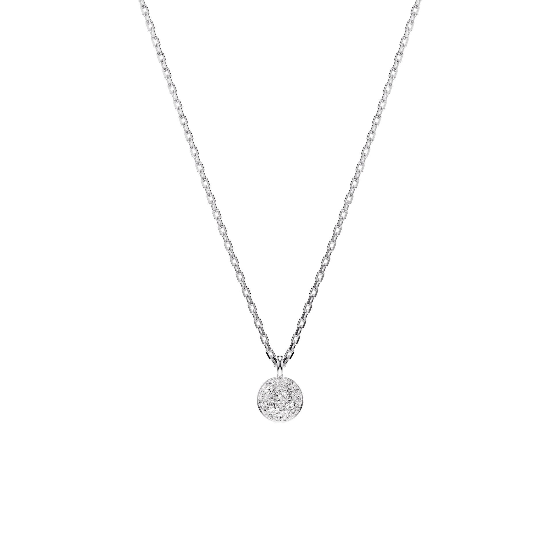 Sublima layered pendant, White, Rhodium plated 5684244