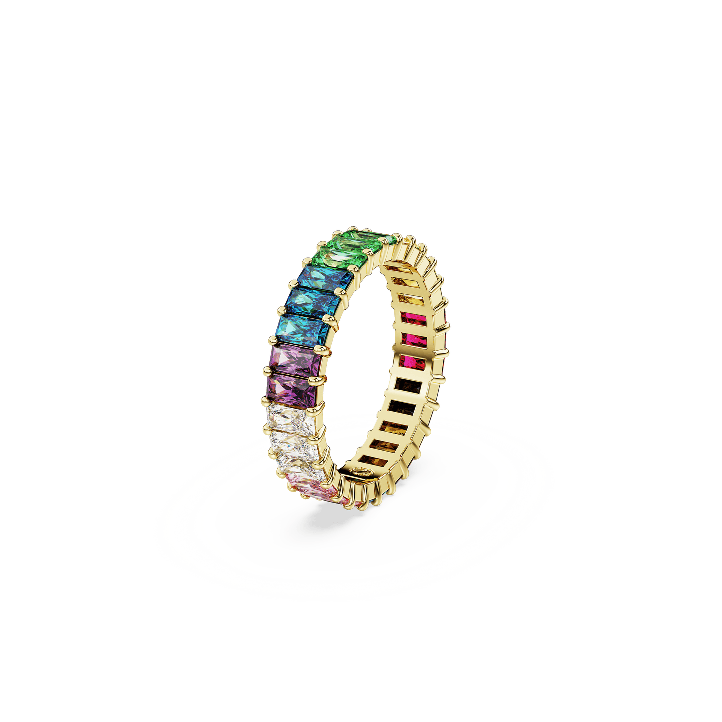 Matrix ring, Baguette cut, Multicolored, Gold-tone plated 5686632