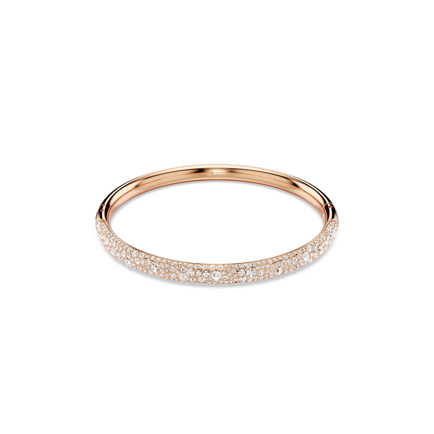 Sublima bangle, Snow pavé, White, Rose gold-tone plated 5688610