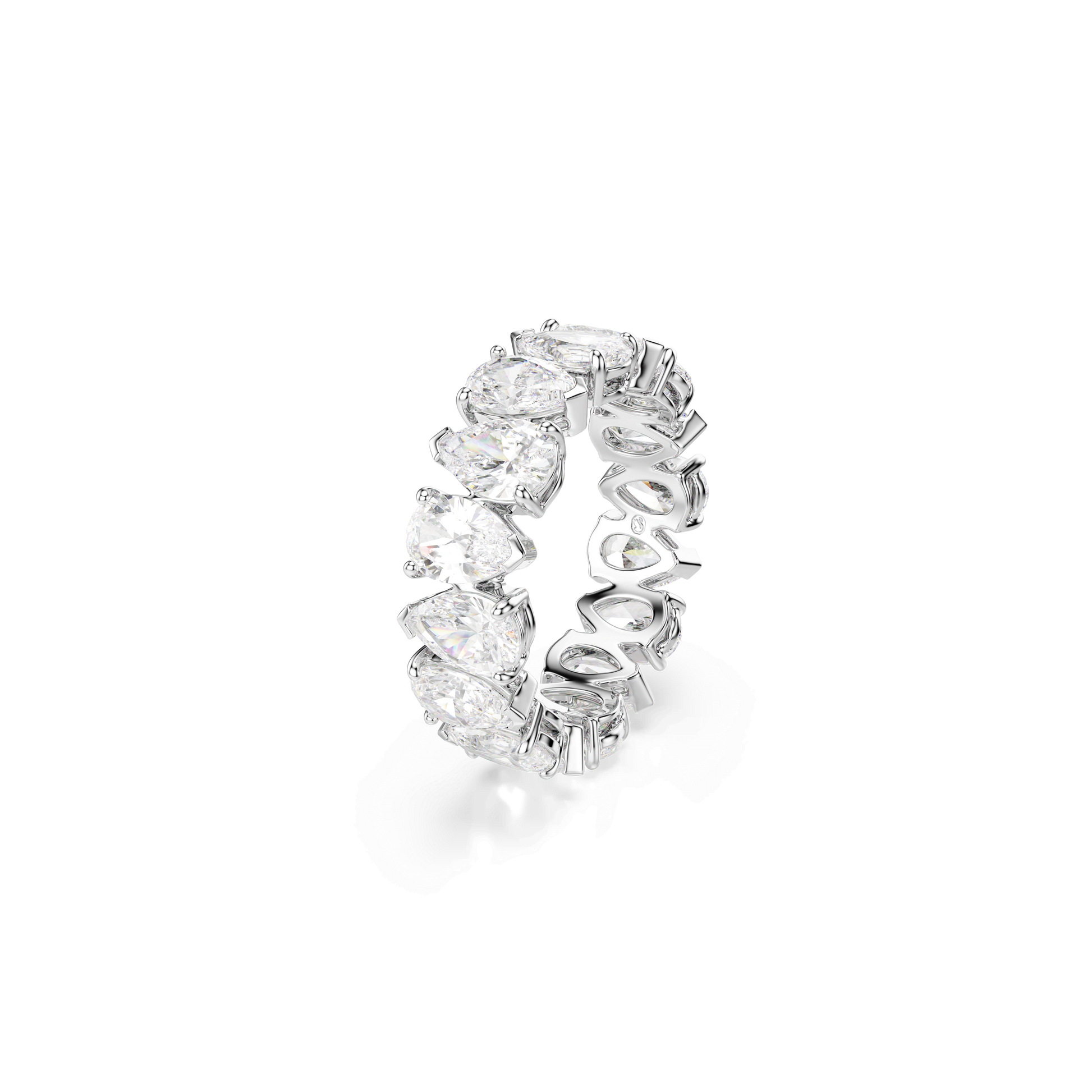 Matrix Vittore ring, Pear cut, White, Silver-tone finish 5689468