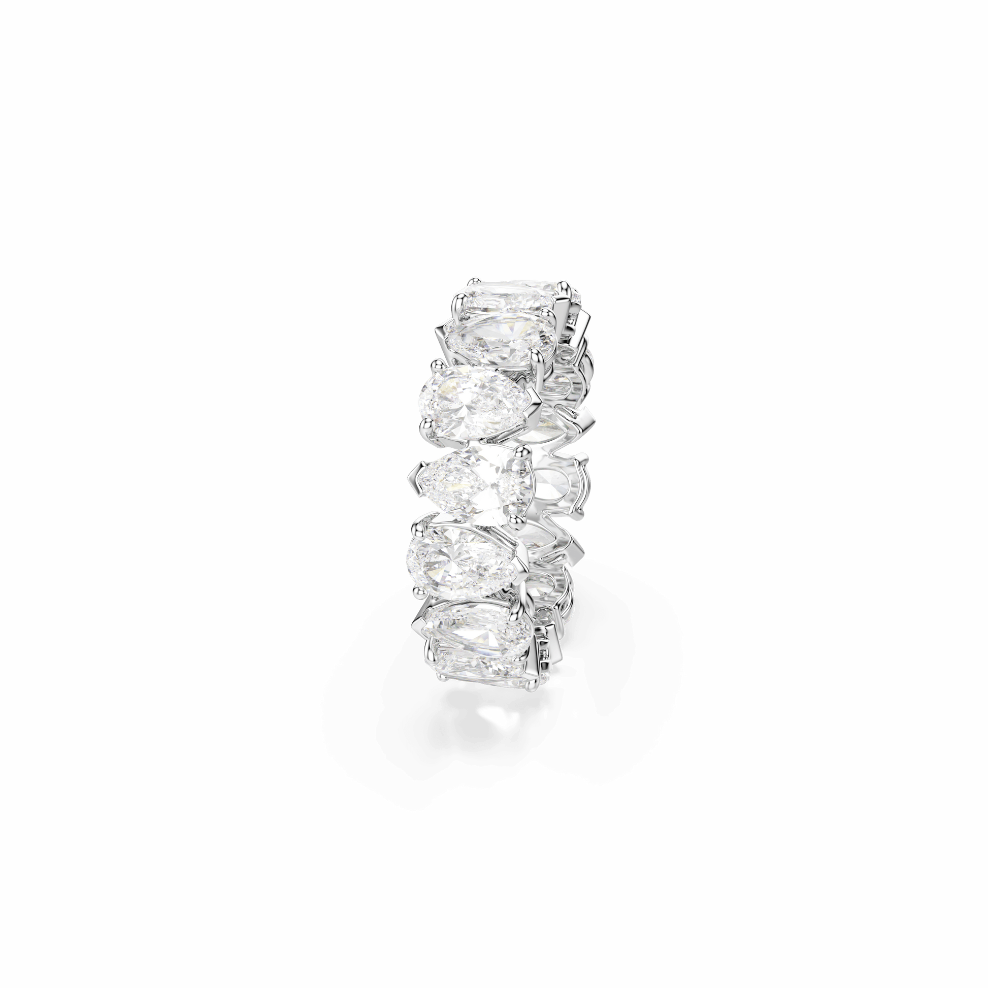 Matrix Vittore ring, Pear cut, White, Silver-tone finish 5689468