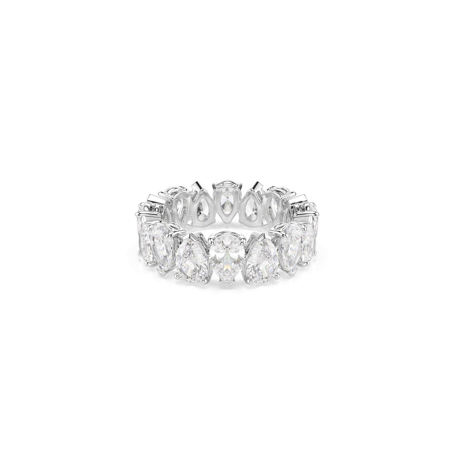 Matrix Vittore ring, Pear cut, White, Silver-tone finish 5689470