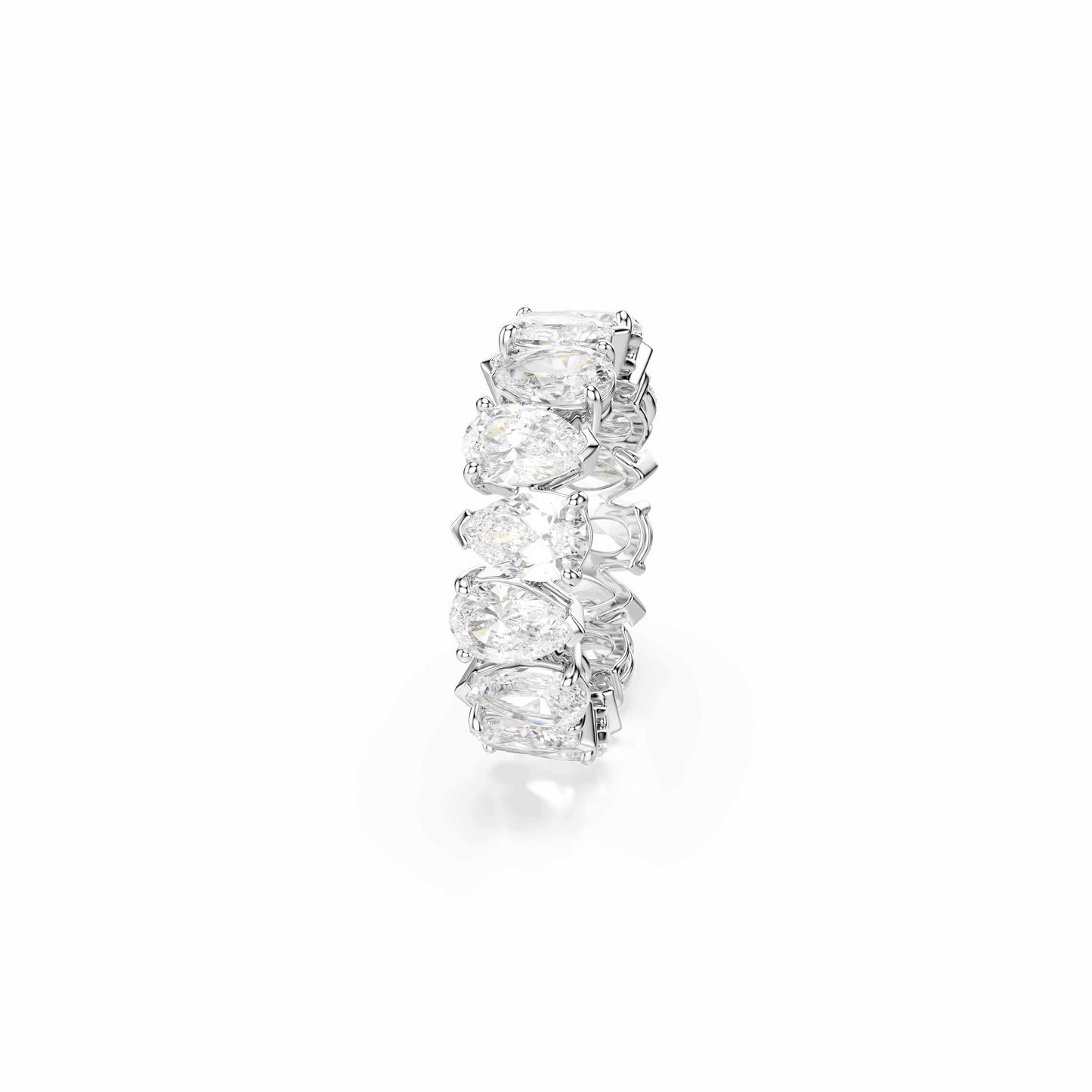 Matrix Vittore ring, Pear cut, White, Silver-tone finish 5689471