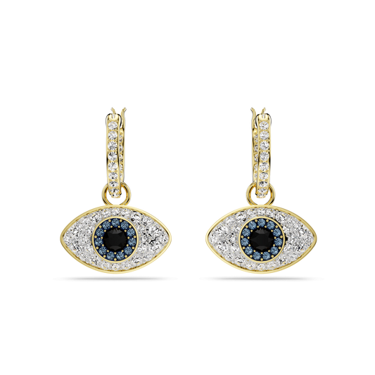 Symbolica drop earrings, Evil eye, Blue, Gold-tone plated 5692163