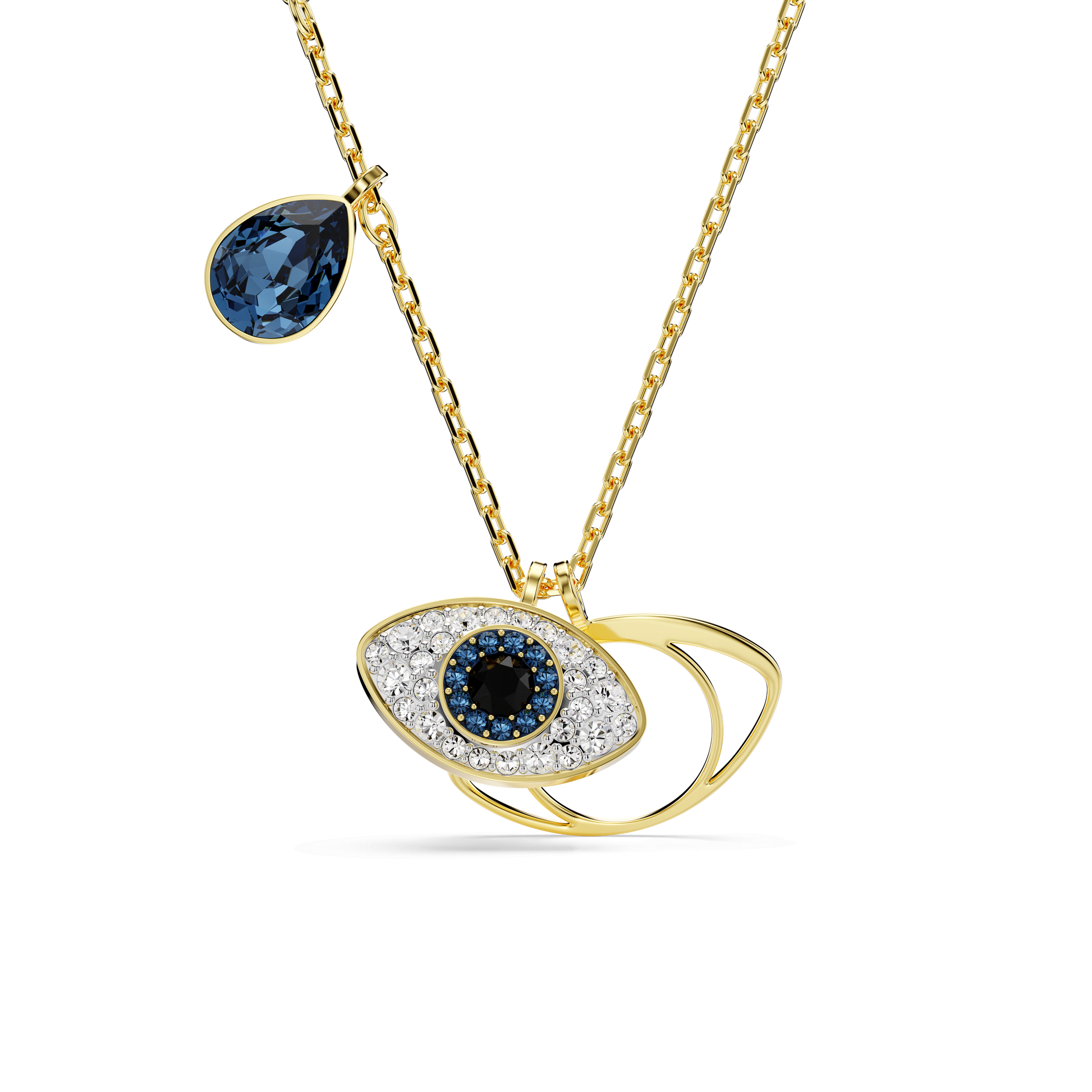 Symbolica pendant, Evil eye, Blue, Gold-tone plated 5692178
