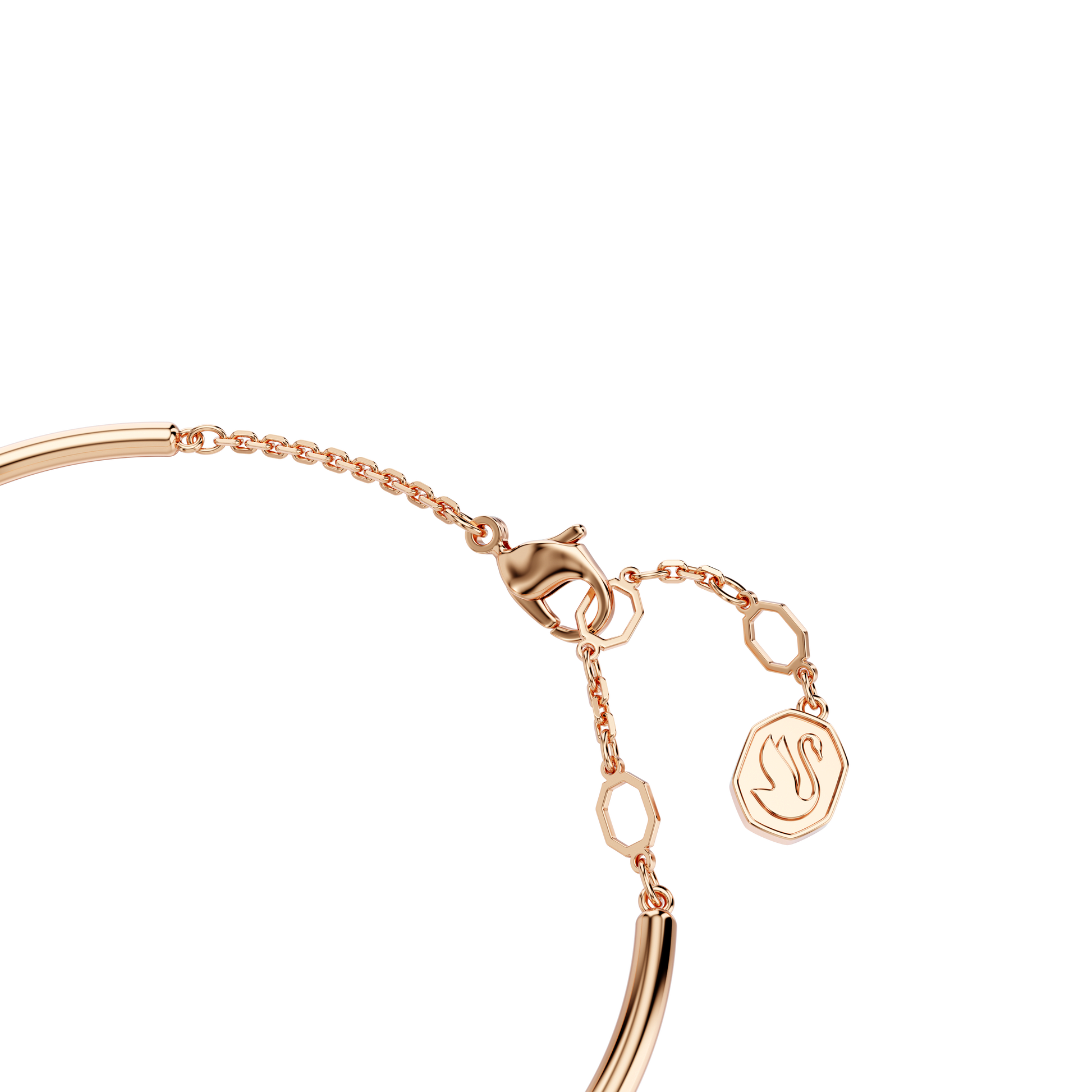 Dextera bangle, Round cut, White, Rose gold-tone plated 5692259