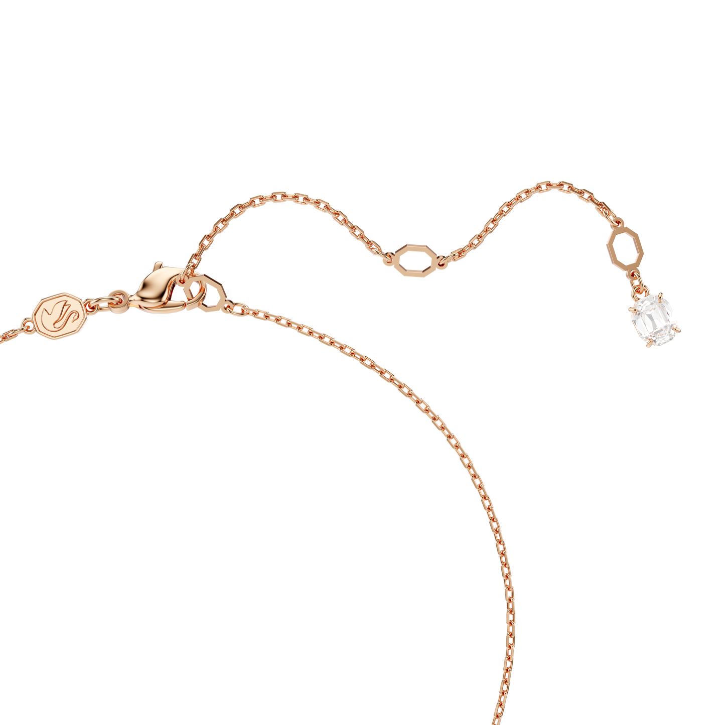Matrix pendant, Crystal pearl, Round cut, White, Rose gold-tone plated 5692265