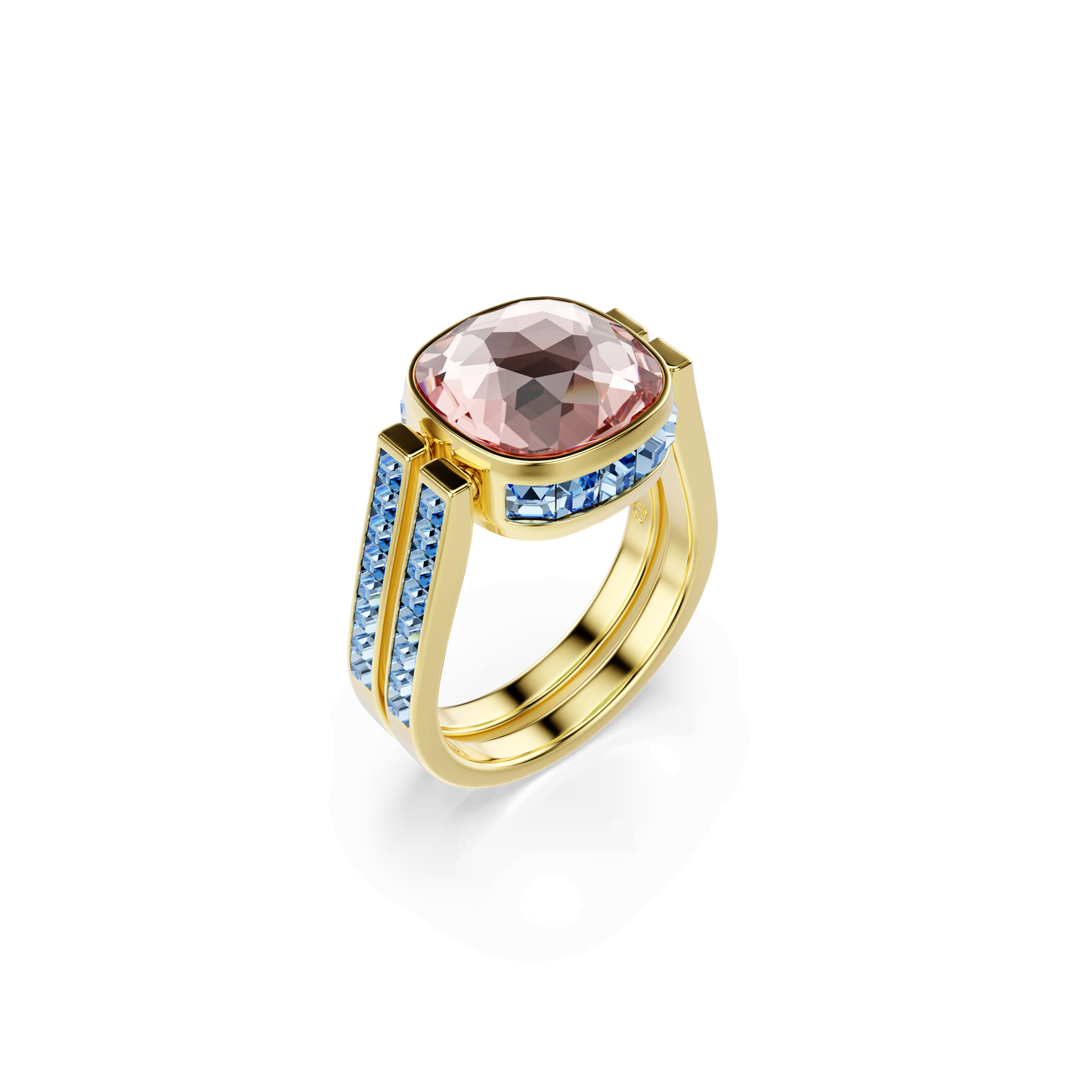 Chroma ring, Cushion cut, Multicolored, Gold-tone plated 5692500