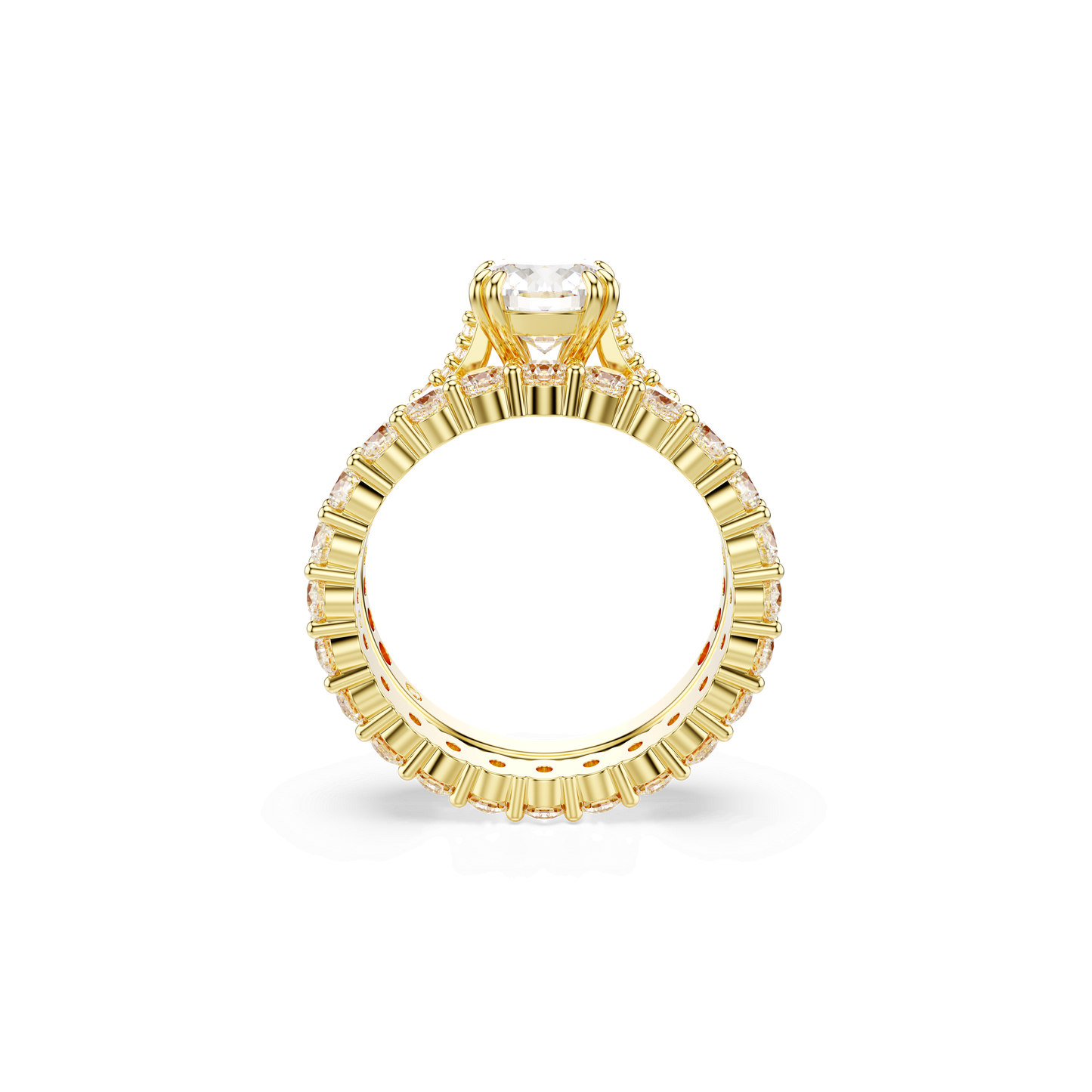 Stilla ring, Set (2), Round cut, White, Gold-tone plated 5693507
