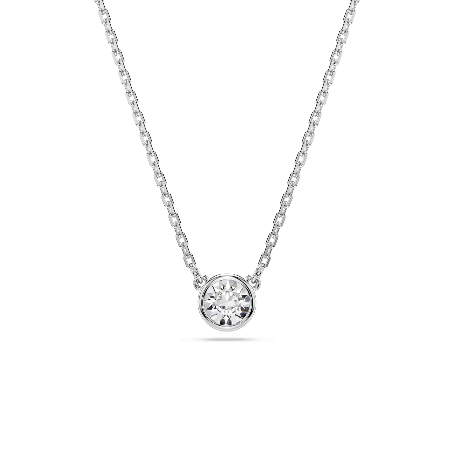 Imber pendant, Round cut, White, Rhodium plated 5696039