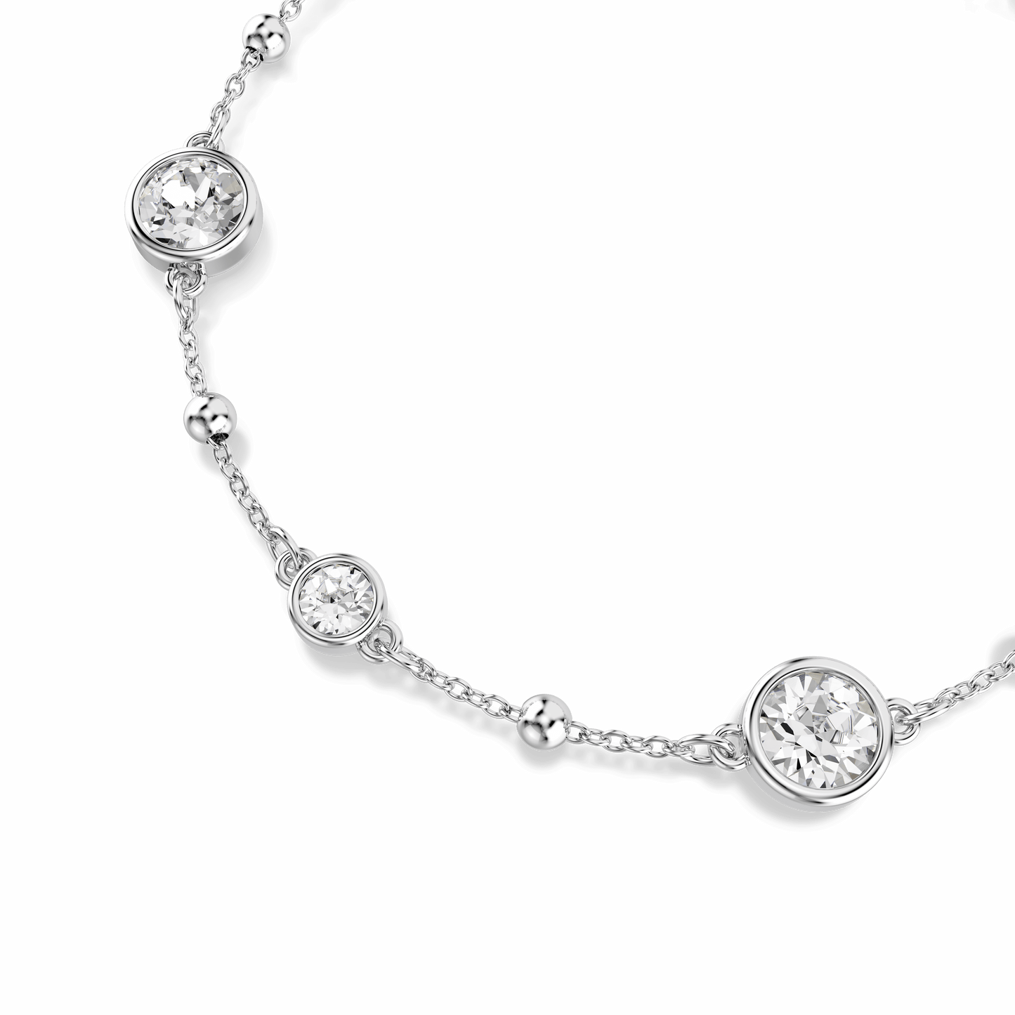Imber bracelet, Round cut, White, Rhodium plated 5696079