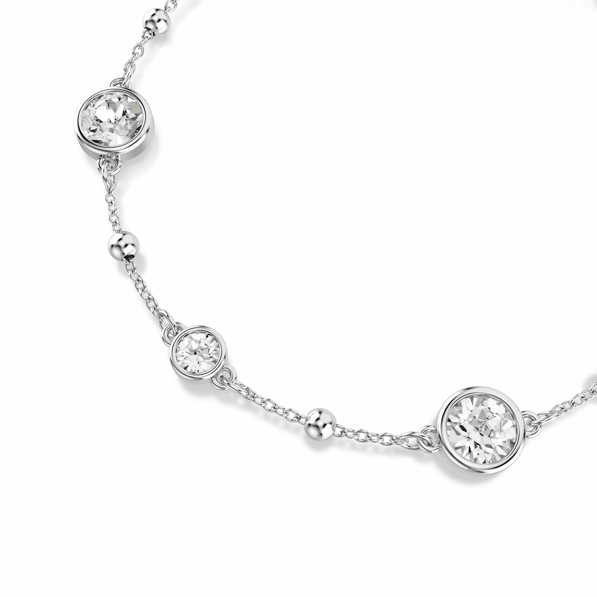 Imber bracelet, Round cut, White, Rhodium plated 5696079