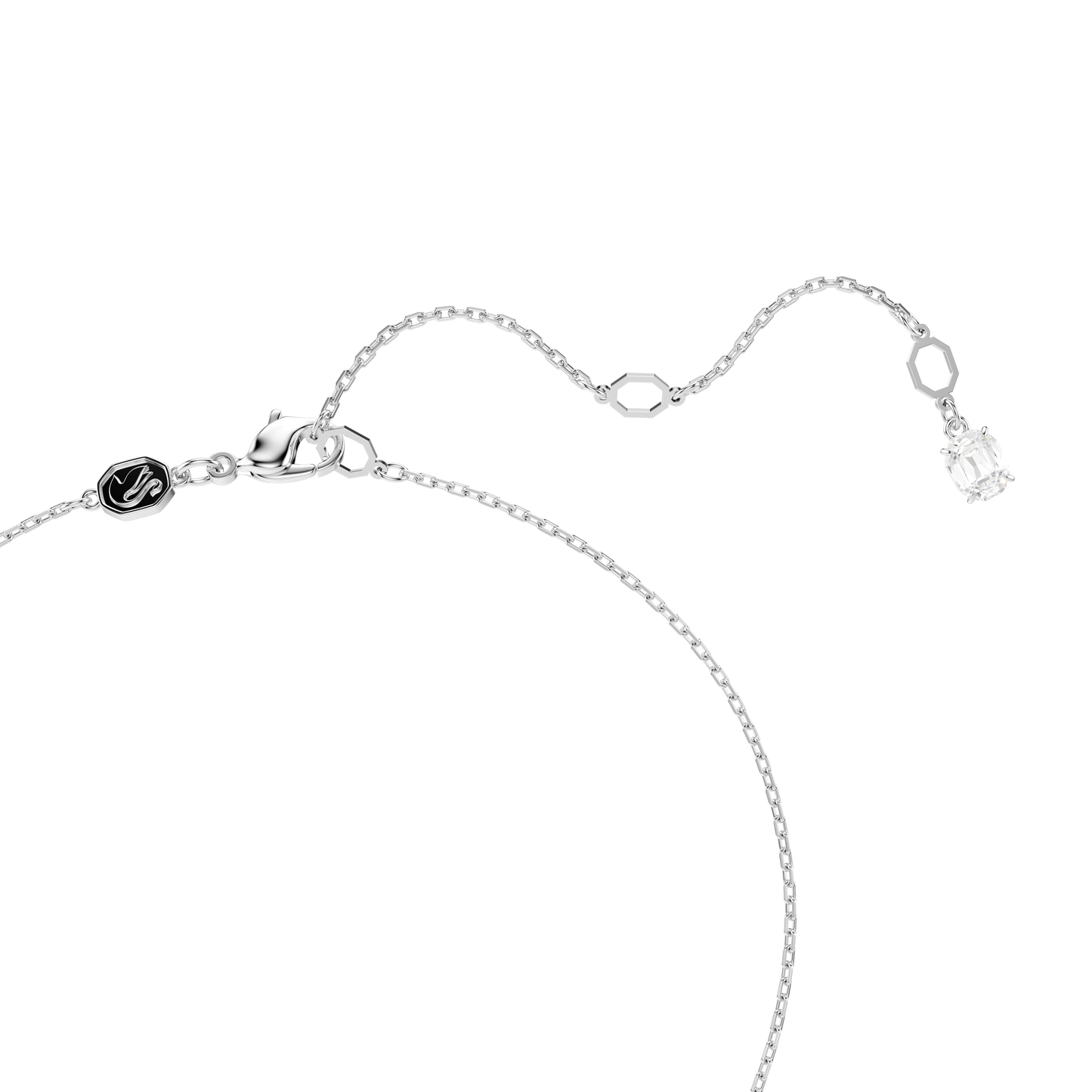 Hyperbola pendant, Mixed cuts, White, Mixed metal finish 5696626