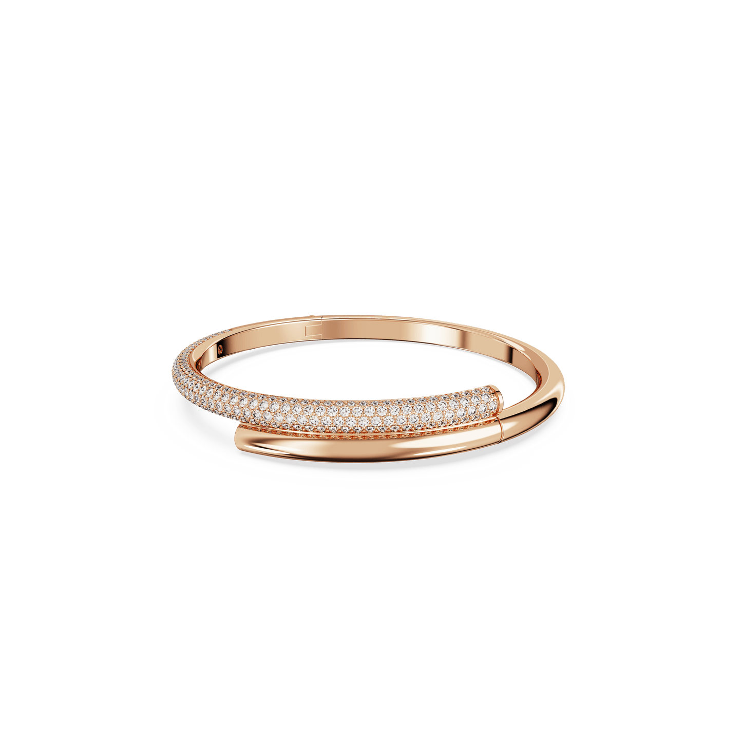 Dextera bangle, Magnetic closure, White, Rose gold-tone plated 5700931