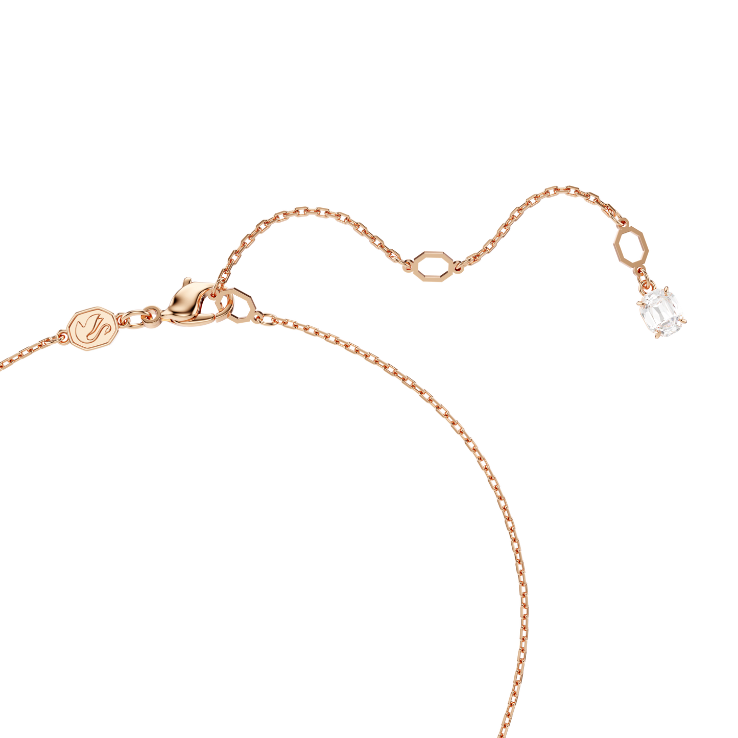 Hyperbola pendant, Mixed cuts, White, Rose gold-tone plated 5701494