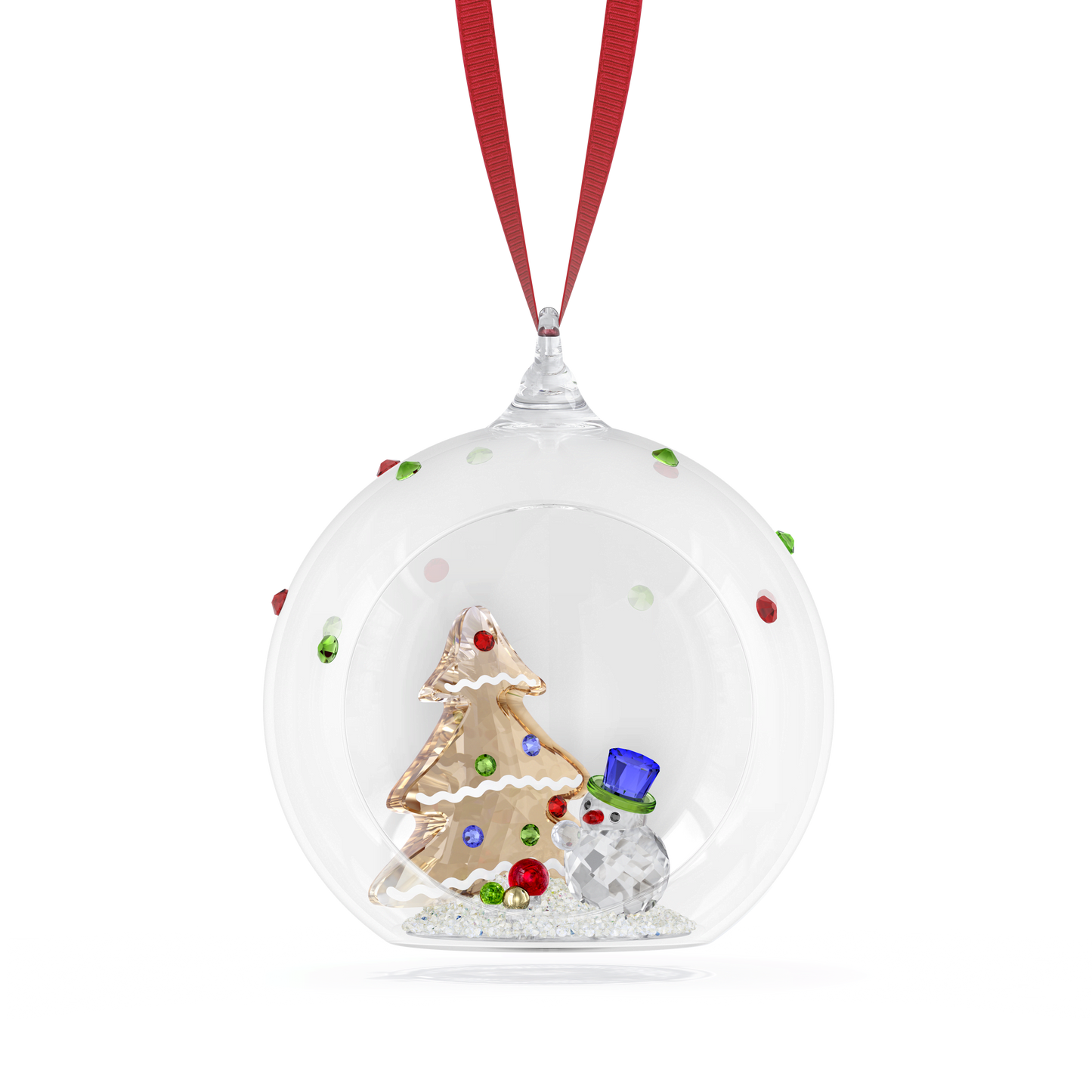 Holiday Cheers Tree and Snowman Ball Ornament 5701509