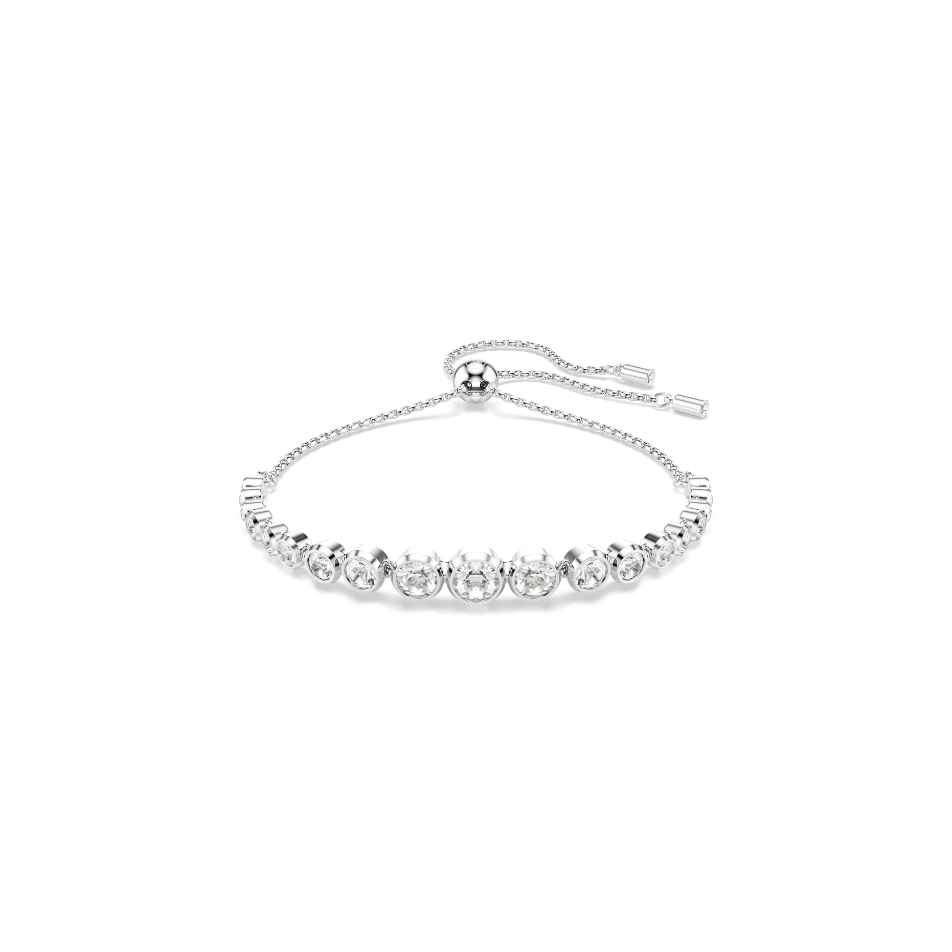 Imber bracelet, Mixed round cuts, White, Rhodium plated 5705451