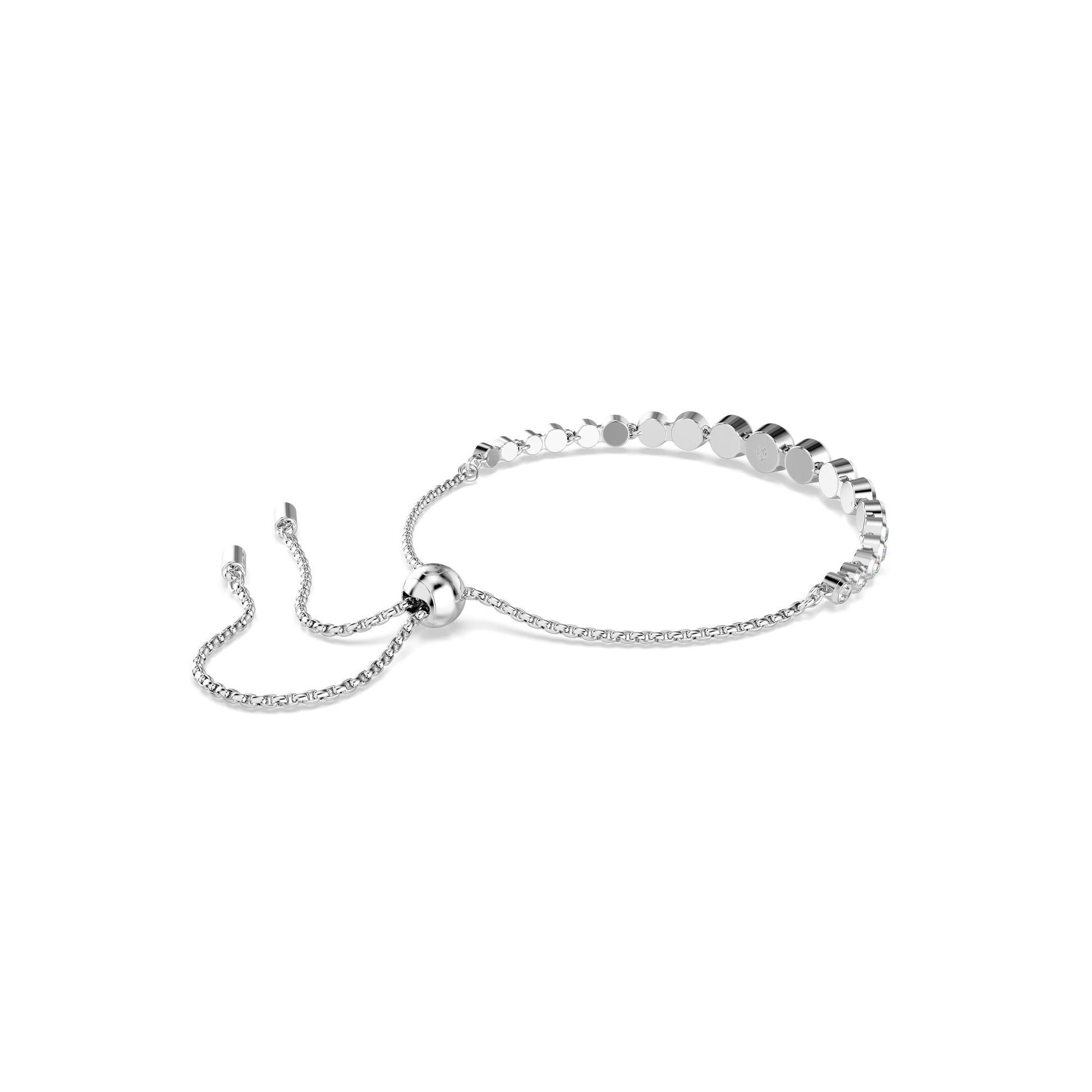 Imber bracelet, Mixed round cuts, White, Rhodium plated 5705451