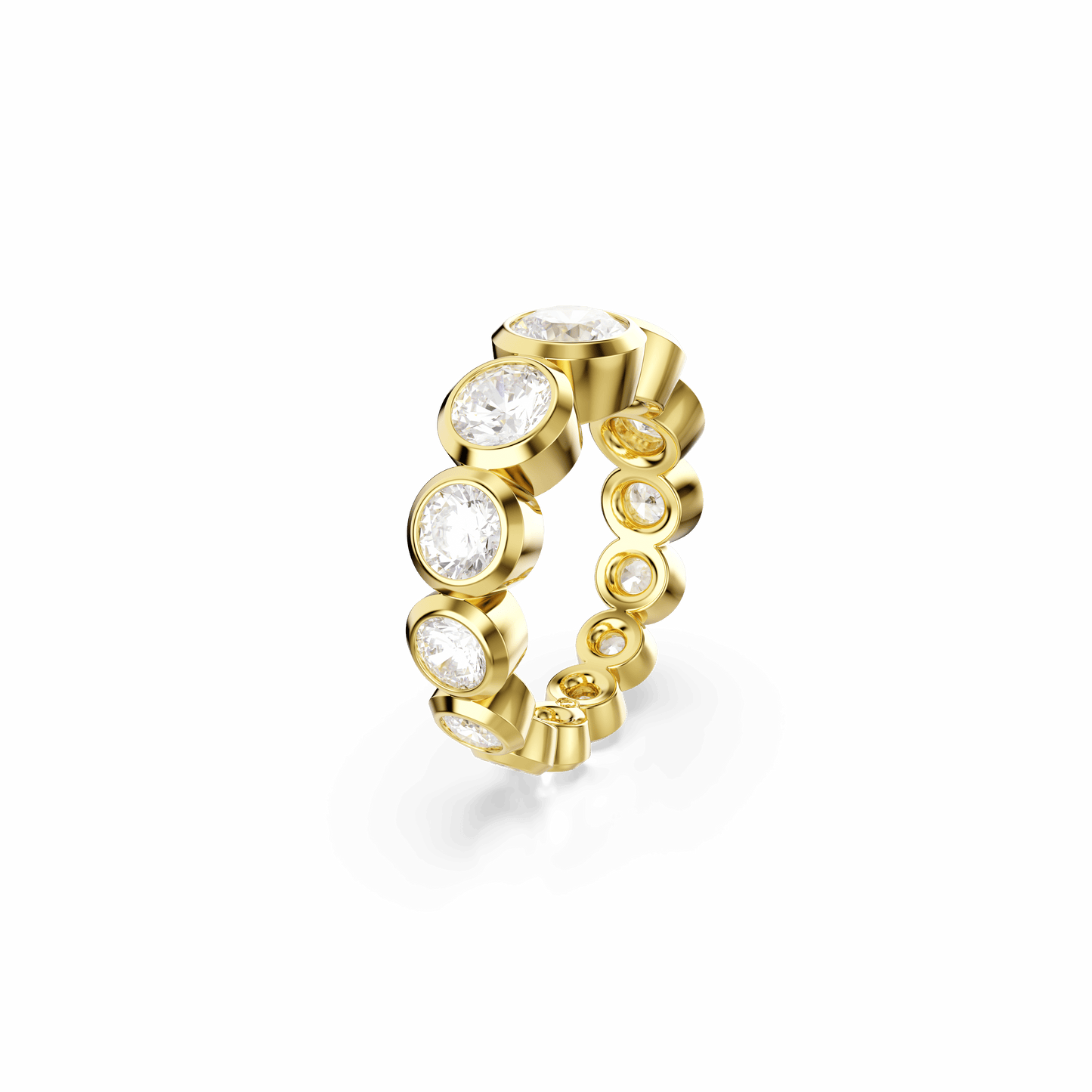 Imber ring, Mixed round cuts, White, Gold-tone plated 5705475