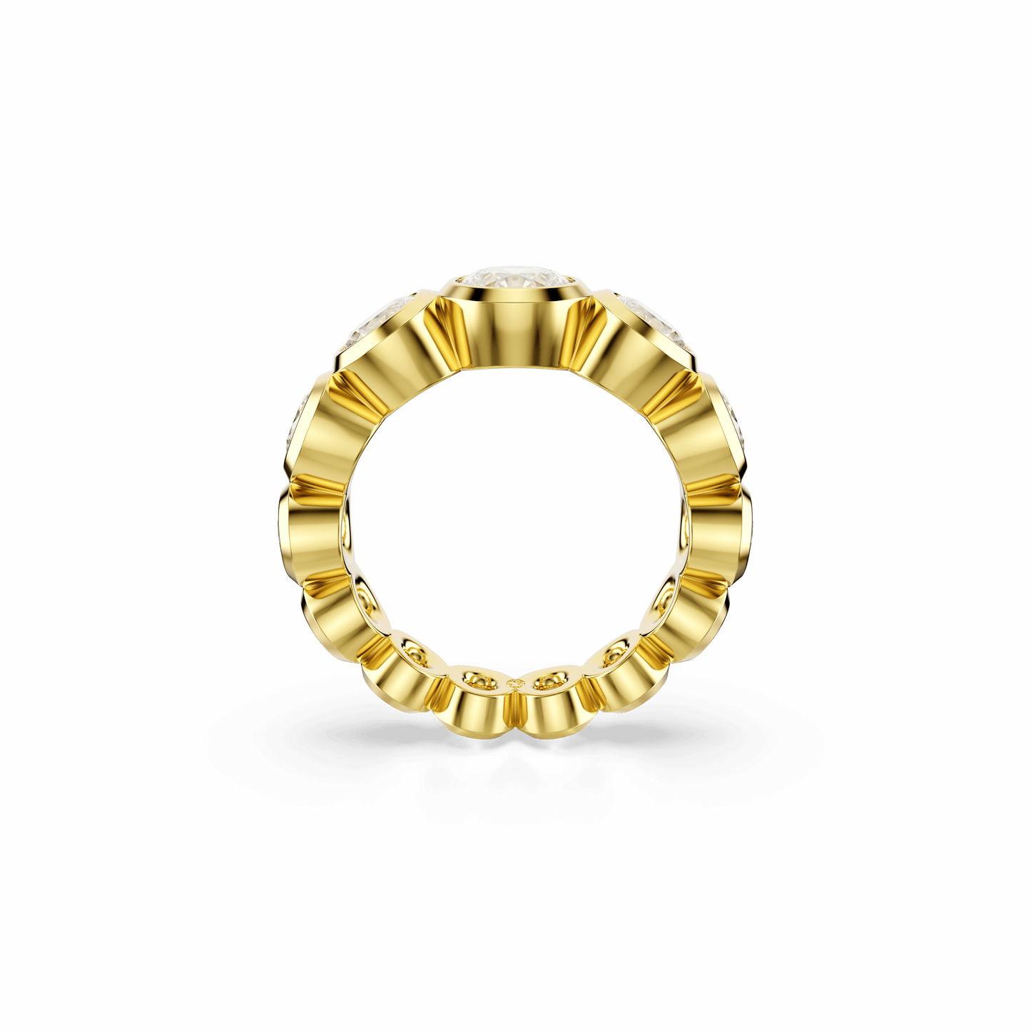 Imber ring, Mixed round cuts, White, Gold-tone plated 5705478