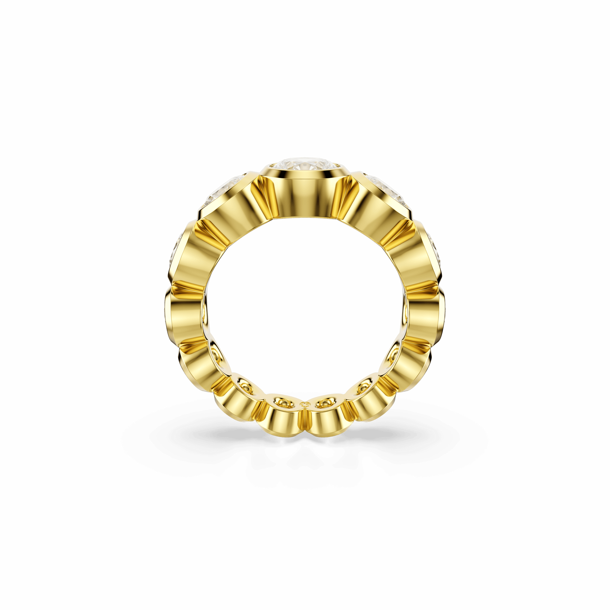 Imber ring, Mixed round cuts, White, Gold-tone plated 5705478