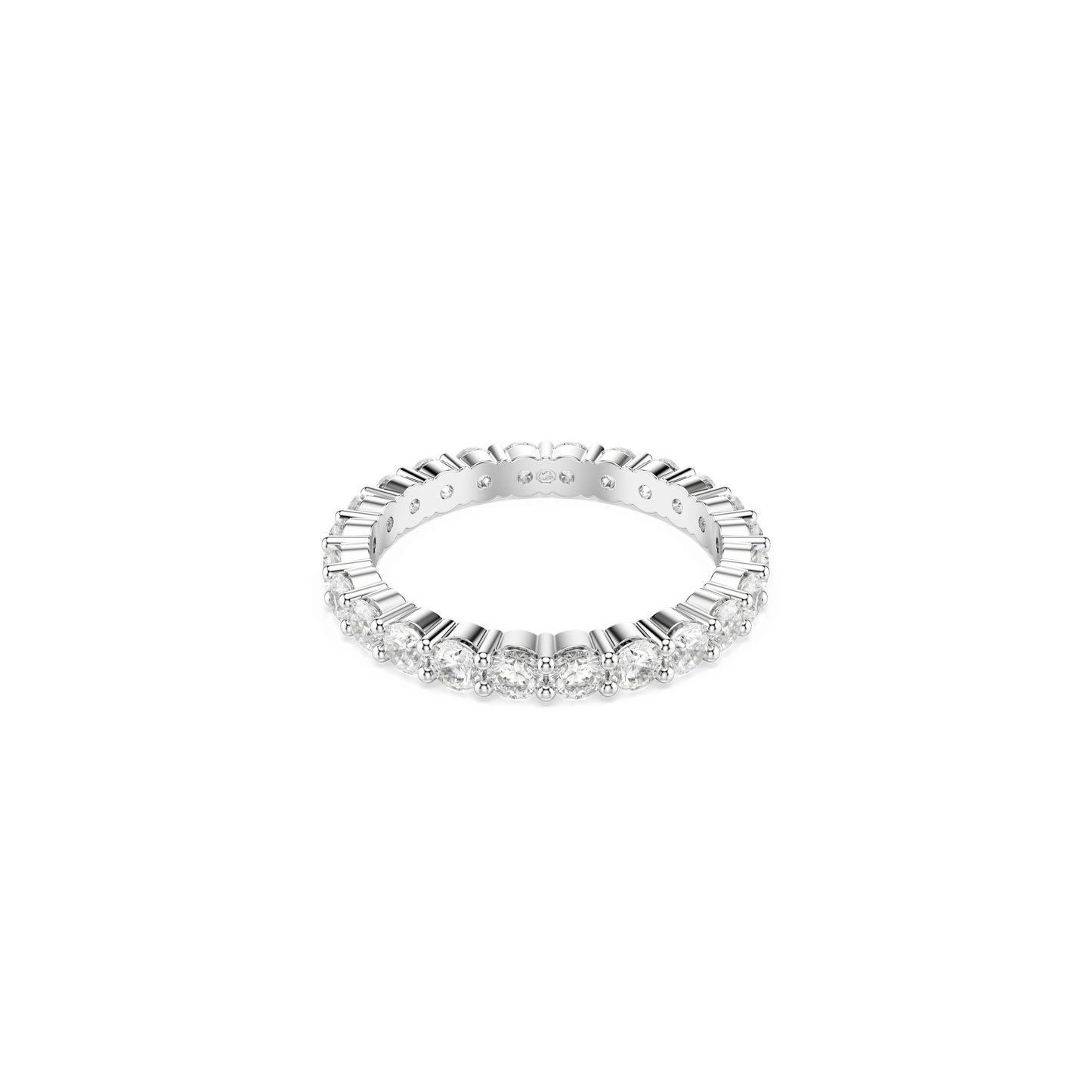 Matrix Vittore ring, Round cut, White, Silver-tone finish 5705601