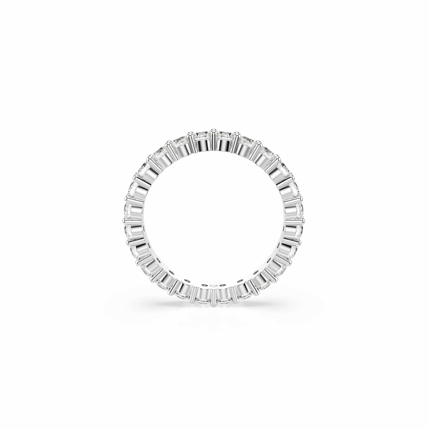 Matrix Vittore ring, Round cut, White, Silver-tone finish 5705602