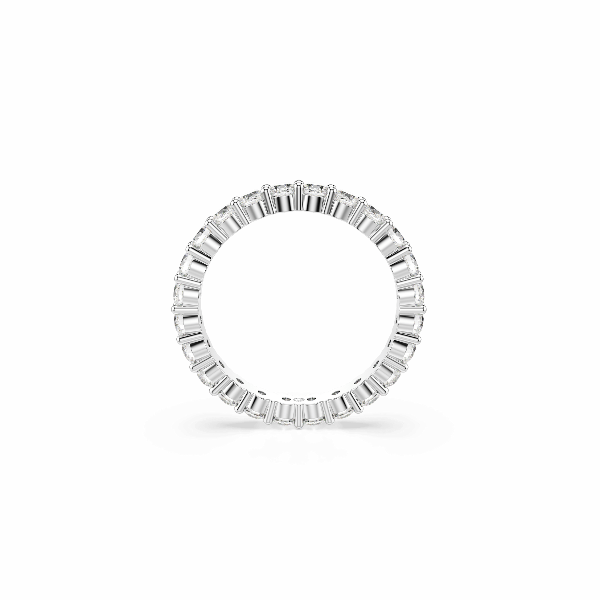 Matrix Vittore ring, Round cut, White, Silver-tone finish 5705605