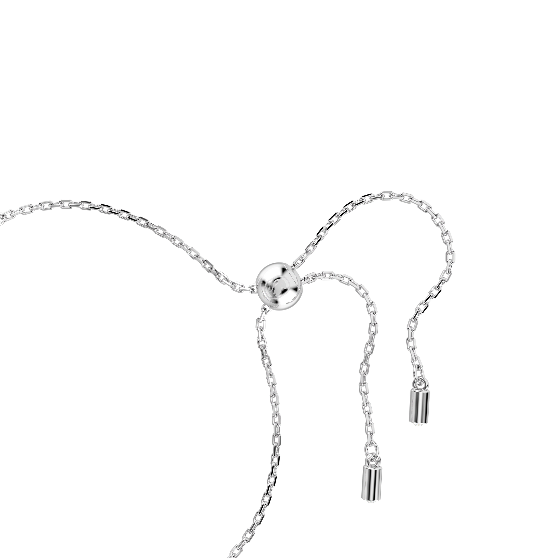Constella bangle, Crystal pearl, Round cuts, White, Rhodium plated 5705618