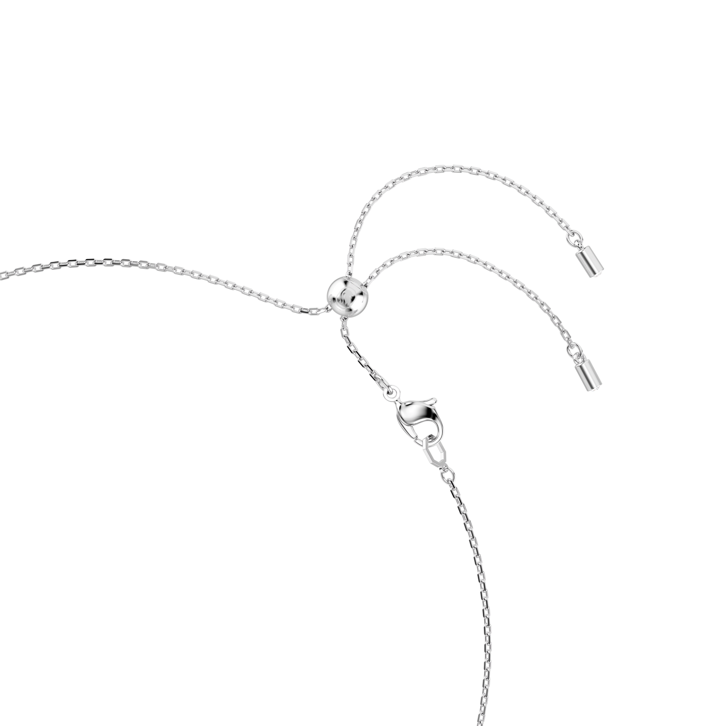 Constella necklace, Crystal pearl, Round cuts, White, Rhodium plated 5705626