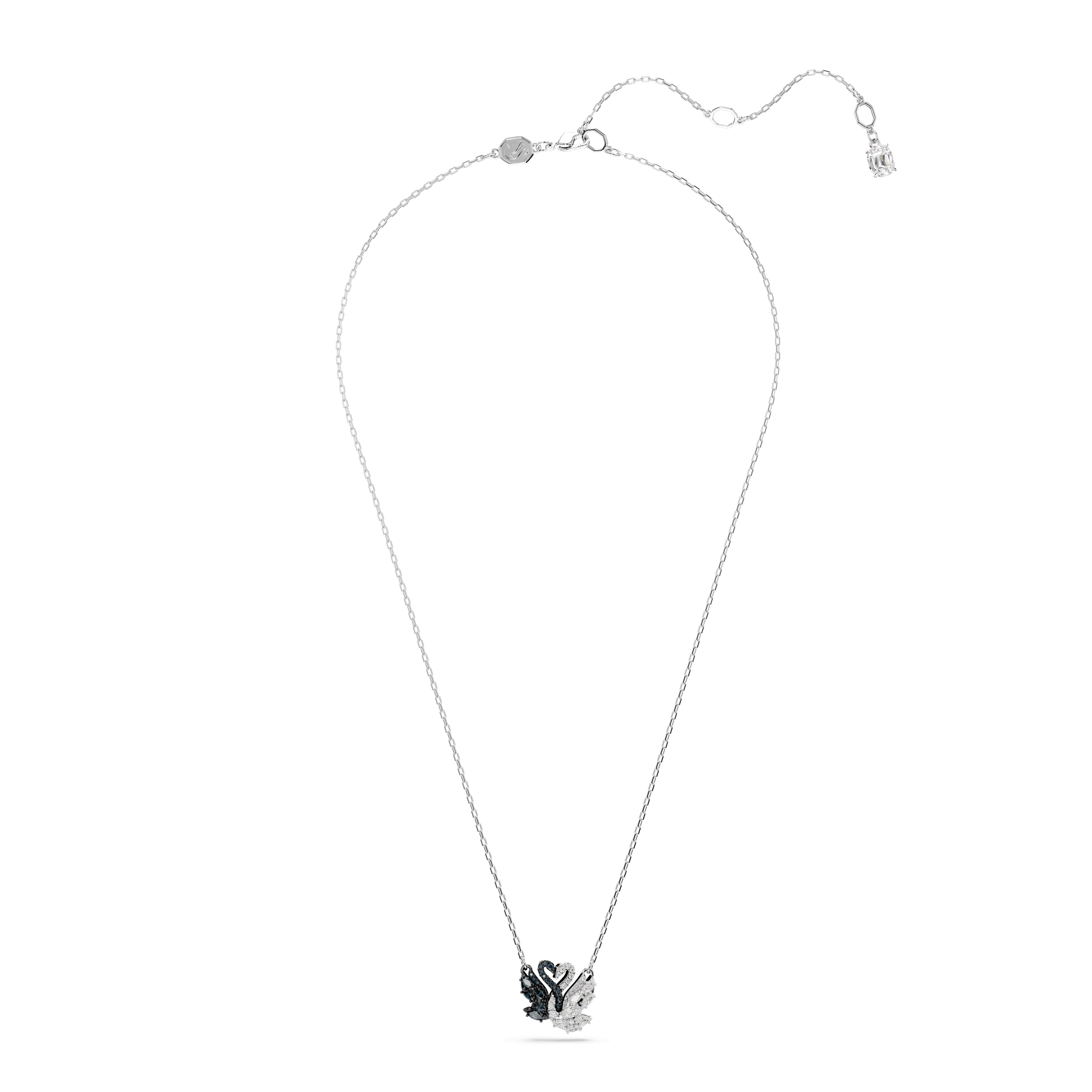 Swan pendant, Swan, Black, Mixed metal finish 5705721