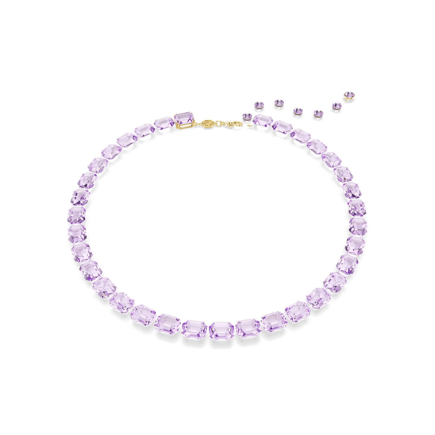 Millenia necklace, Octagon cut, Purple, Gold-tone plated 5705754