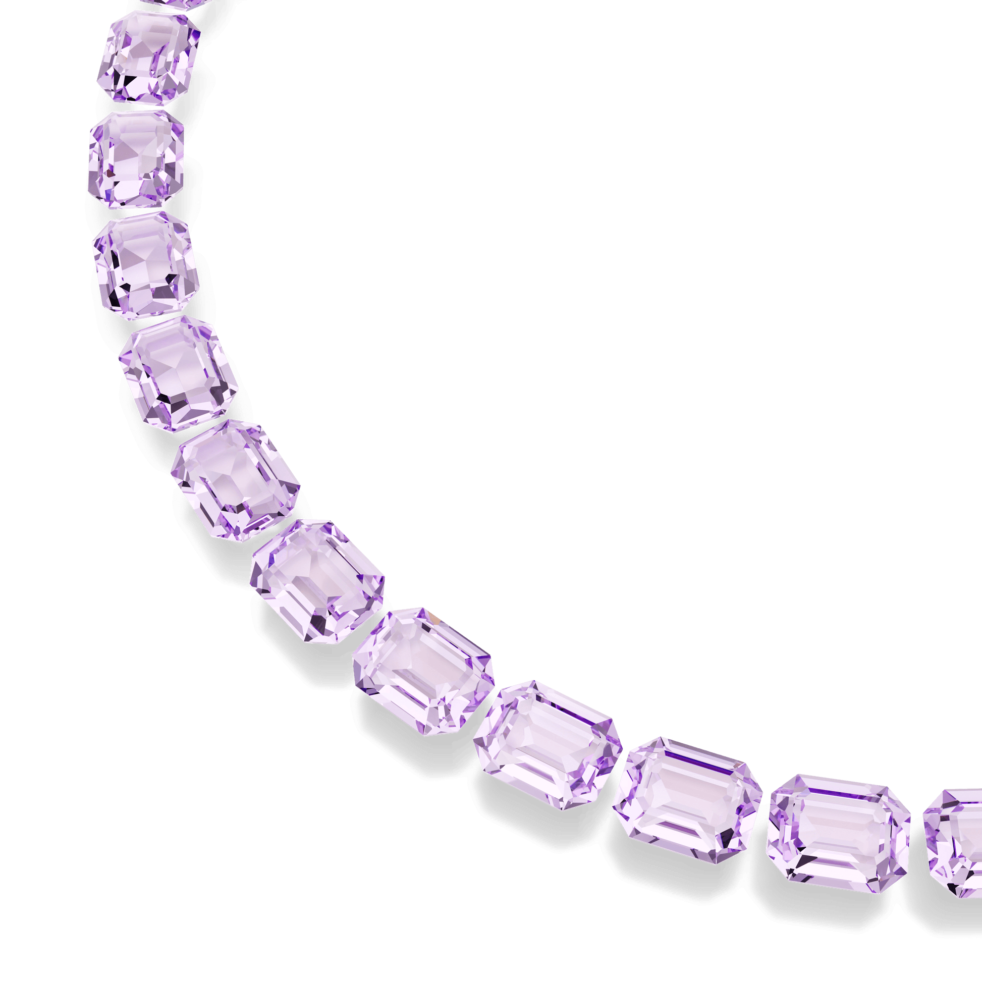 Millenia necklace, Octagon cut, Purple, Gold-tone plated 5705754