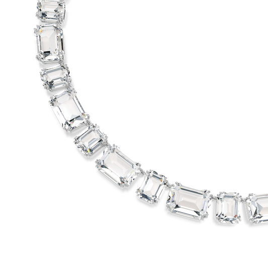 Millenia necklace, Octagon cut, White, Rhodium plated 5705757