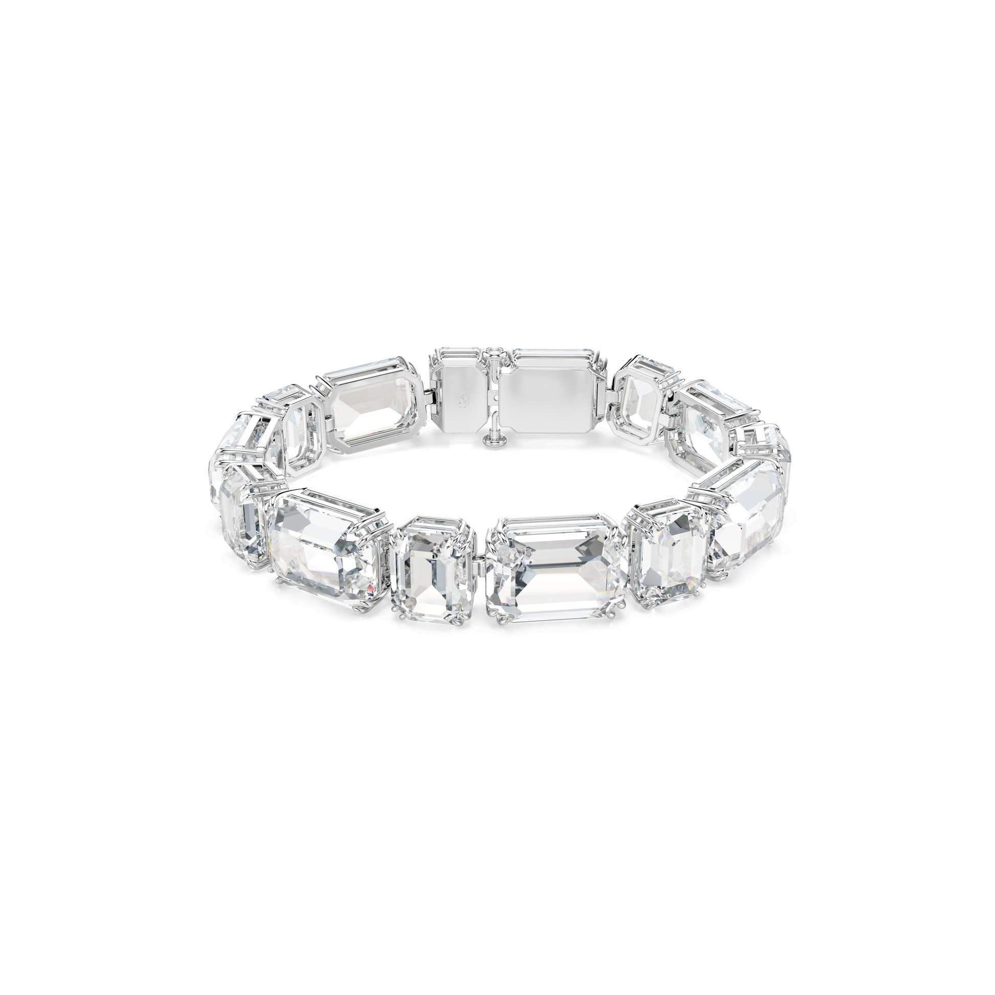 Millenia bracelet, Octagon cut, White, Rhodium plated 5705770